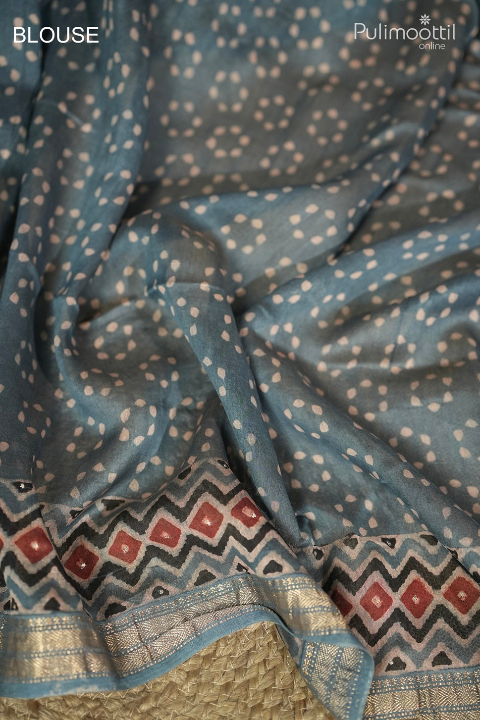 Black Colour Chanderi Silk Saree