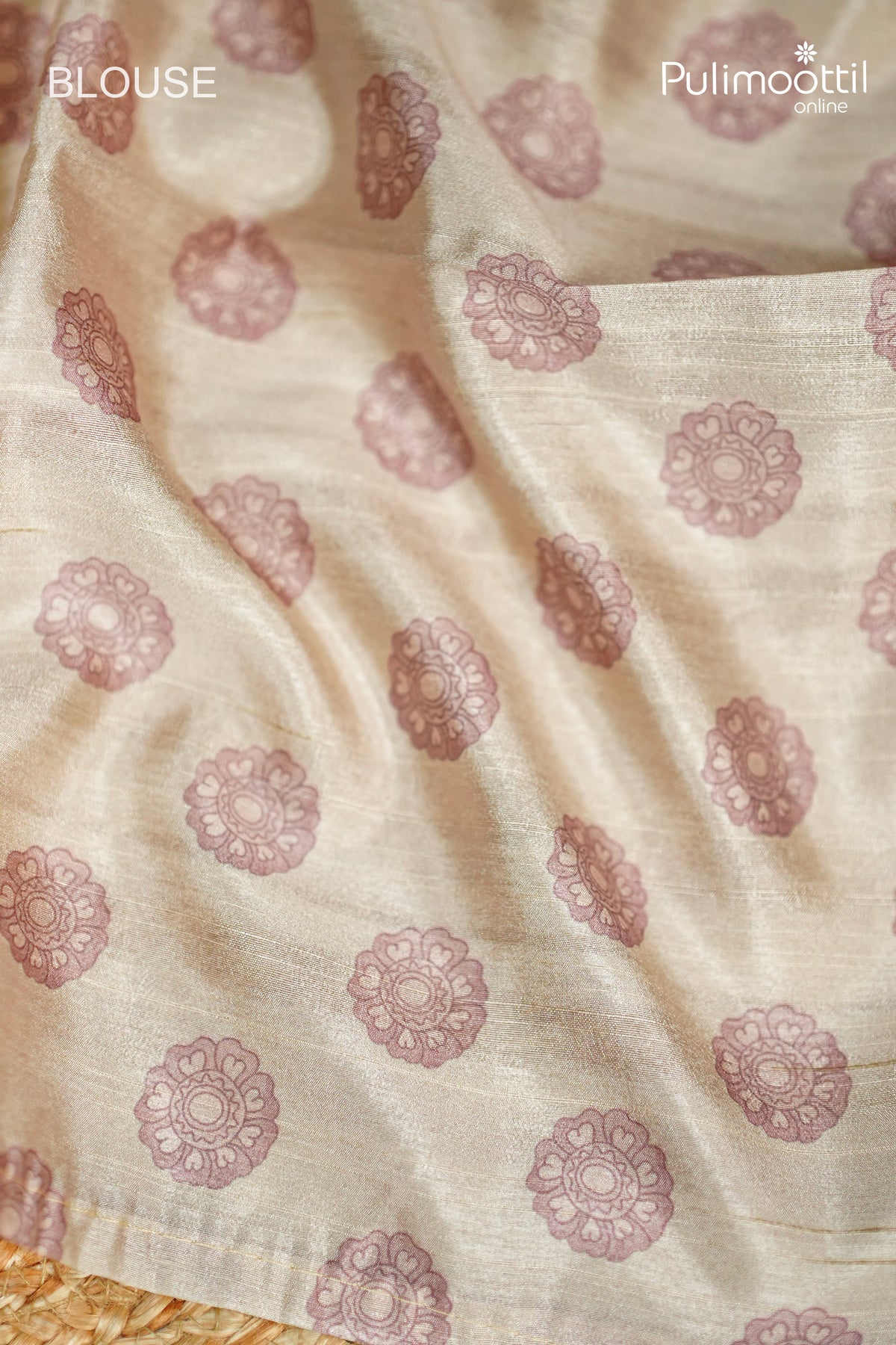 Ivory Colour Net Cotta Saree