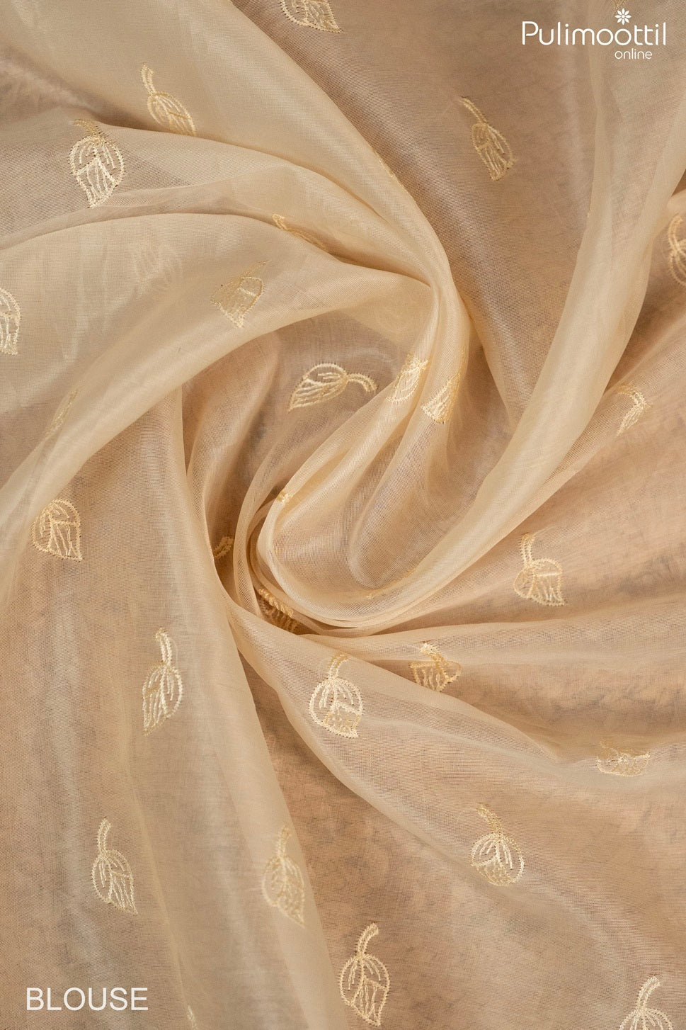 Ivory Colour Organza Fancy Saree