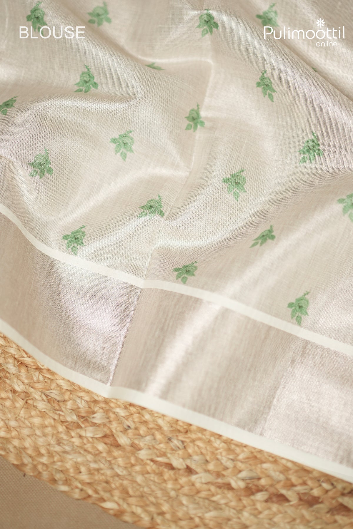 Kerala Traditional White Gold Set Saree