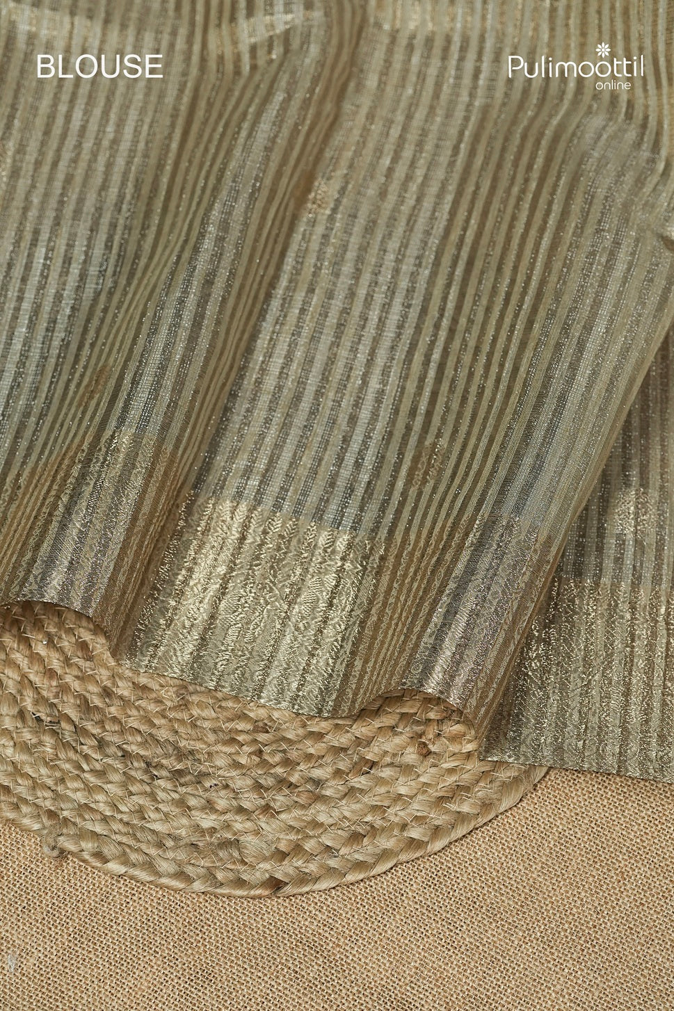 Cream Colour Semi Tissue Saree