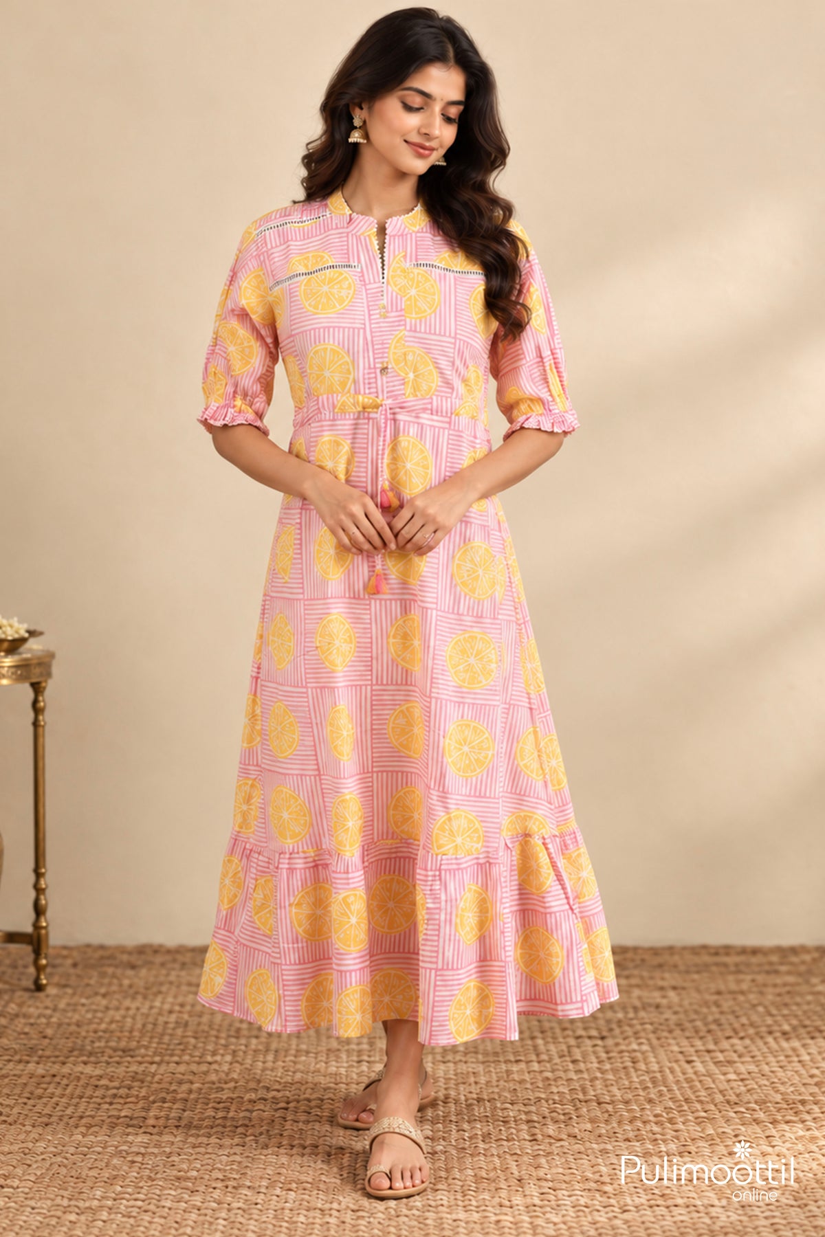 Multi Color Cotton Frock
