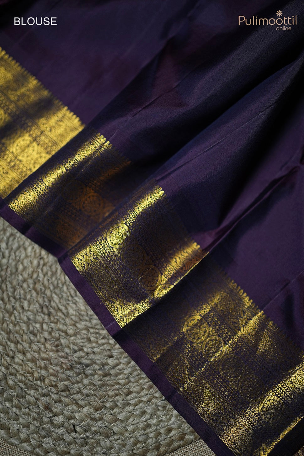 Bluish Green Kanchipuram Designer Saree