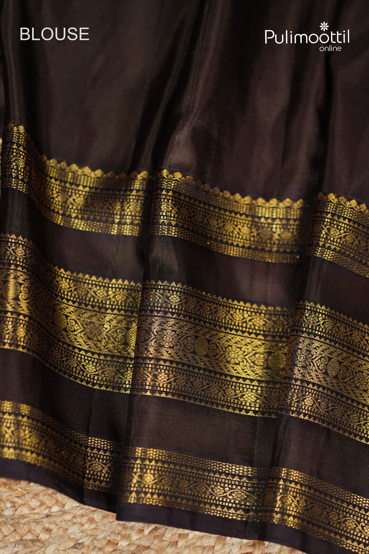 Coffee Brown Colour Kanchipuram Designer Saree