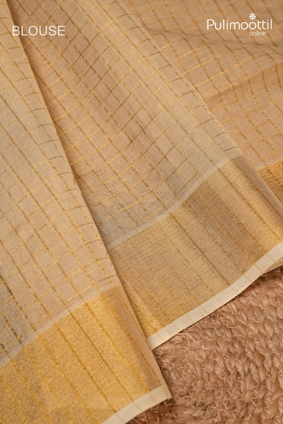 Kerala Traditional Golden Tissue Handloom Set Saree
