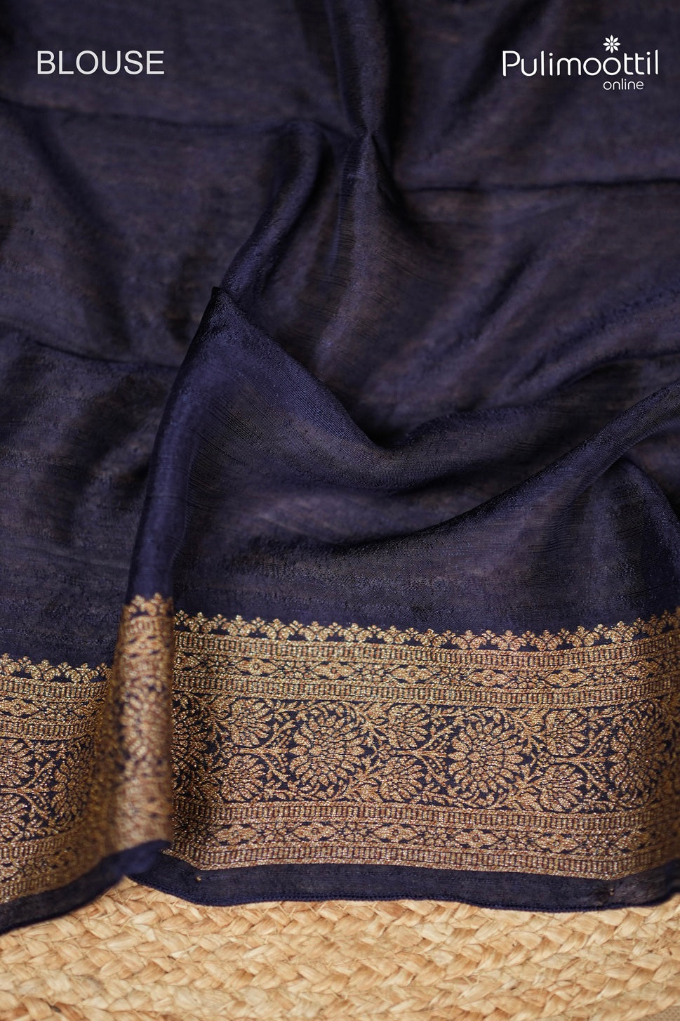 Dark Blue Colour Banarasi Saree