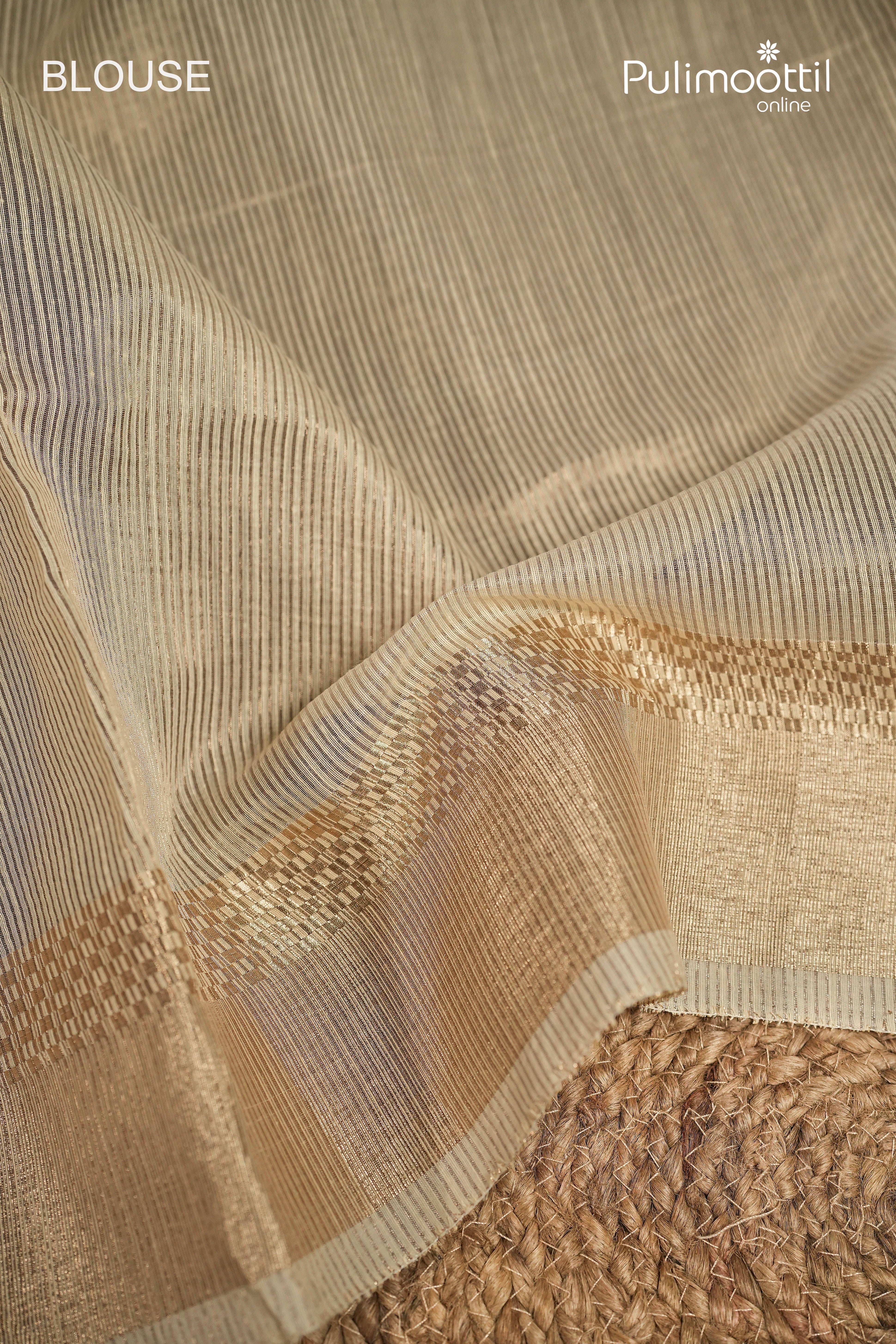 Golden Tissue Organza Traditional Saree
