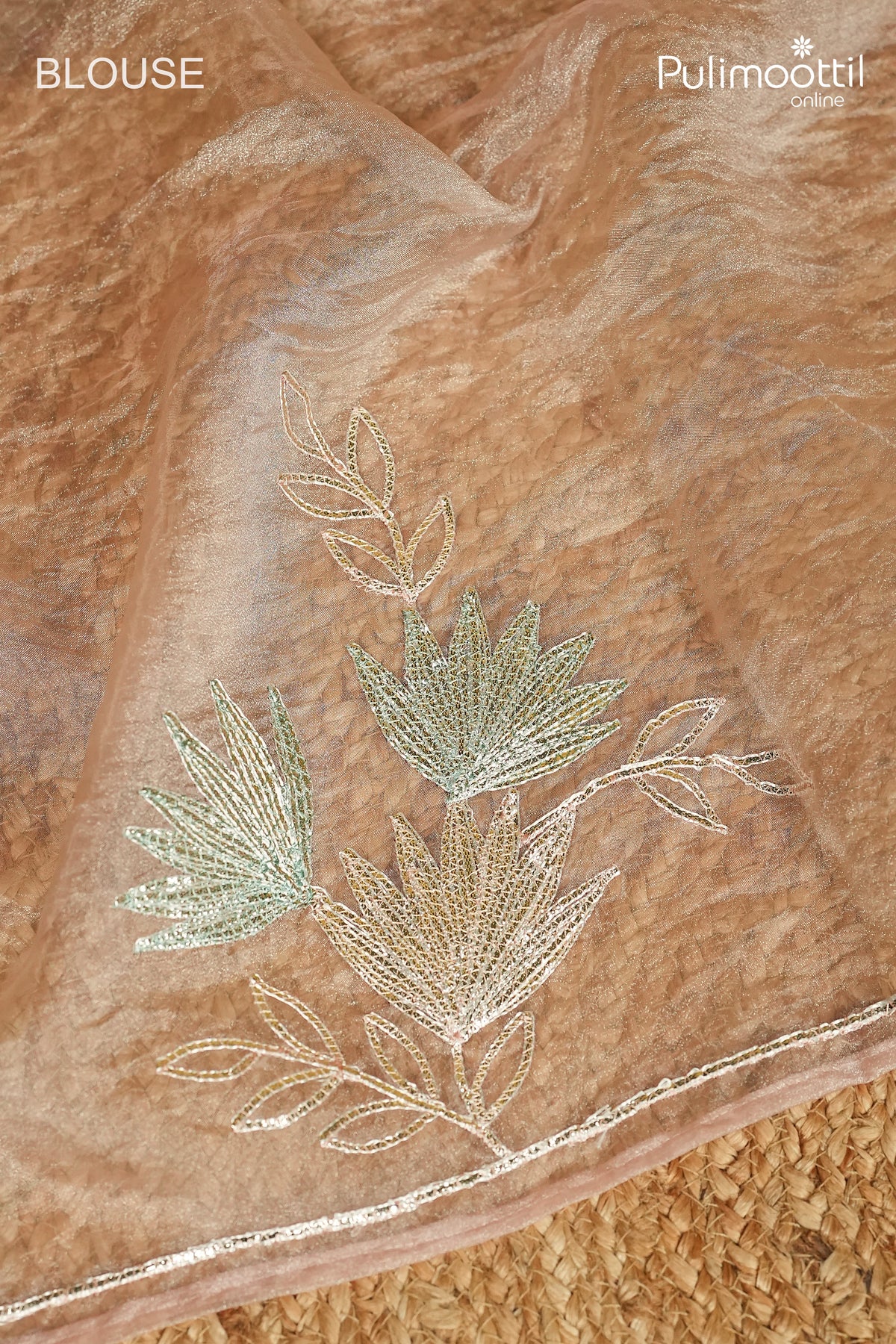 Pastel Pink Colour Organza Fancy Saree