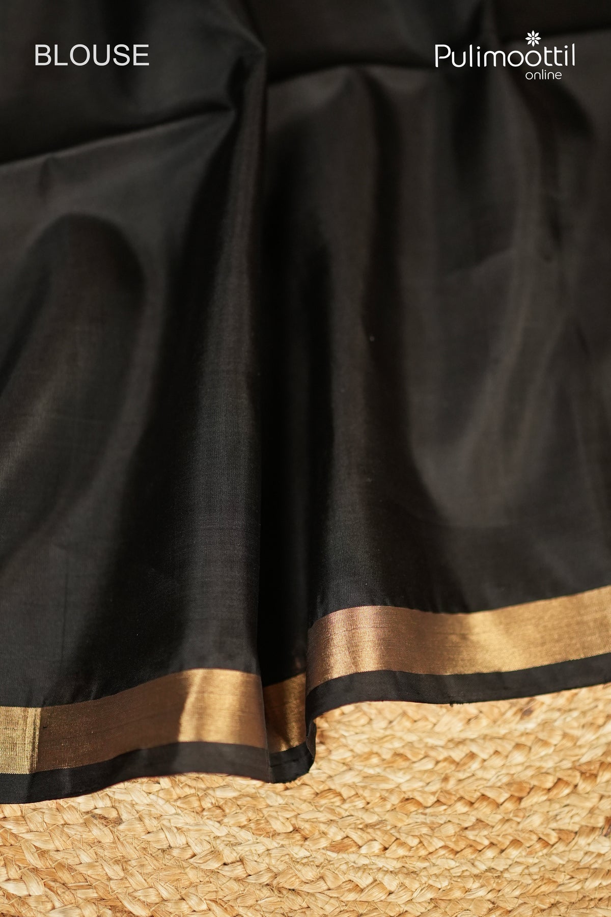 Black Colour Kanchipuram Soft Silk Saree