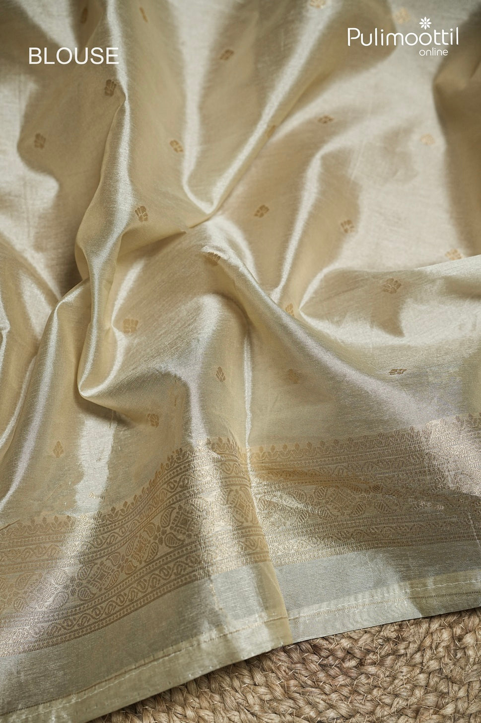 Off White Colour Semi Organza Traditional Saree