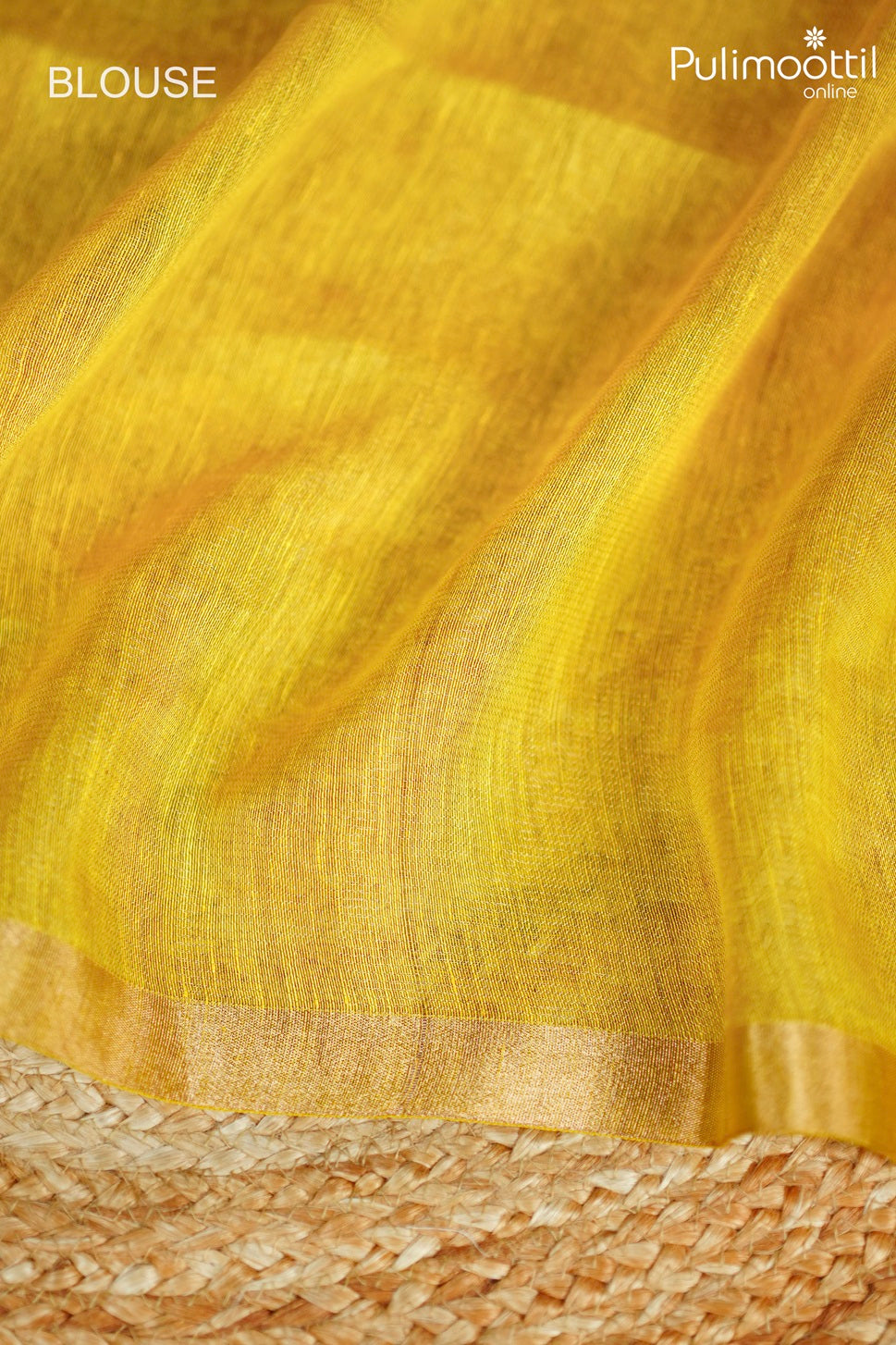 Yellow Colour Linen Saree