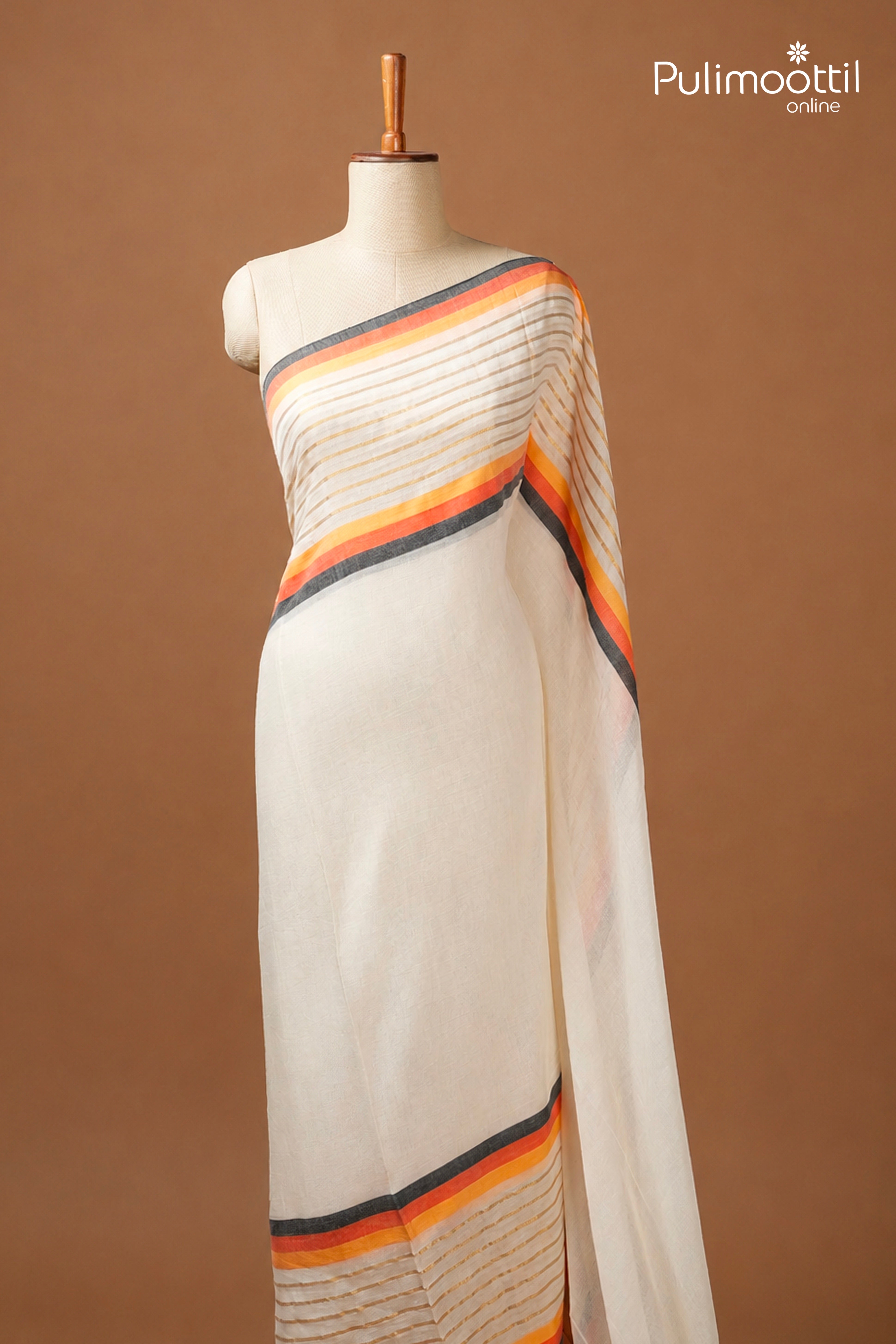 Offwhite Colour Mul Cotton Saree