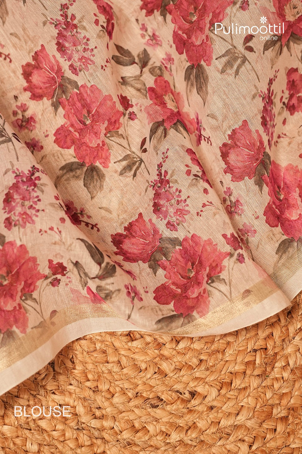 Semi Chanderi traditional Saree