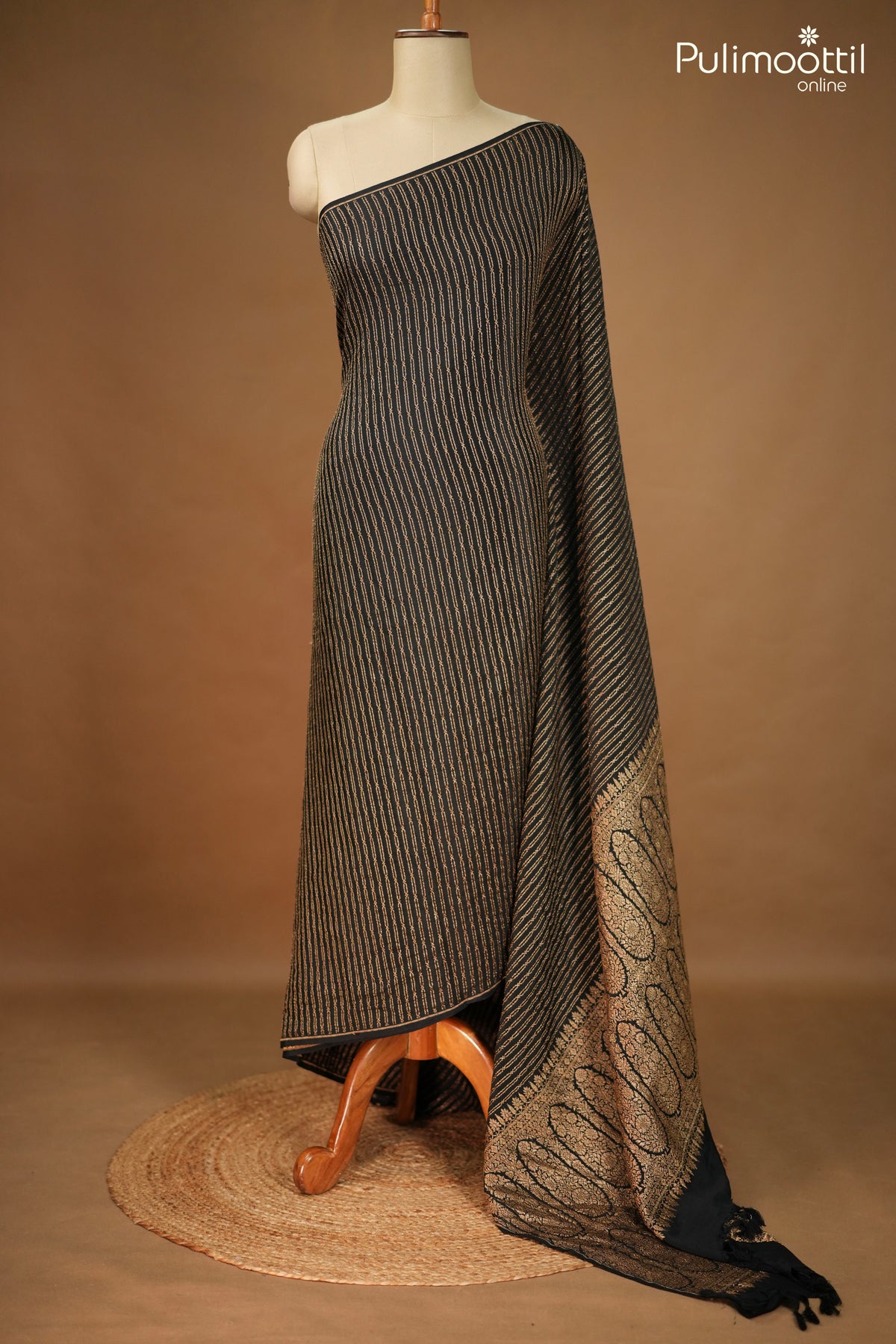 Black Colour Georgette Fancy Saree