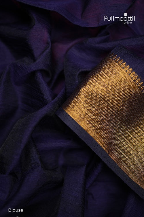 Multi Shade Semi Jute Saree With Contrast Border.