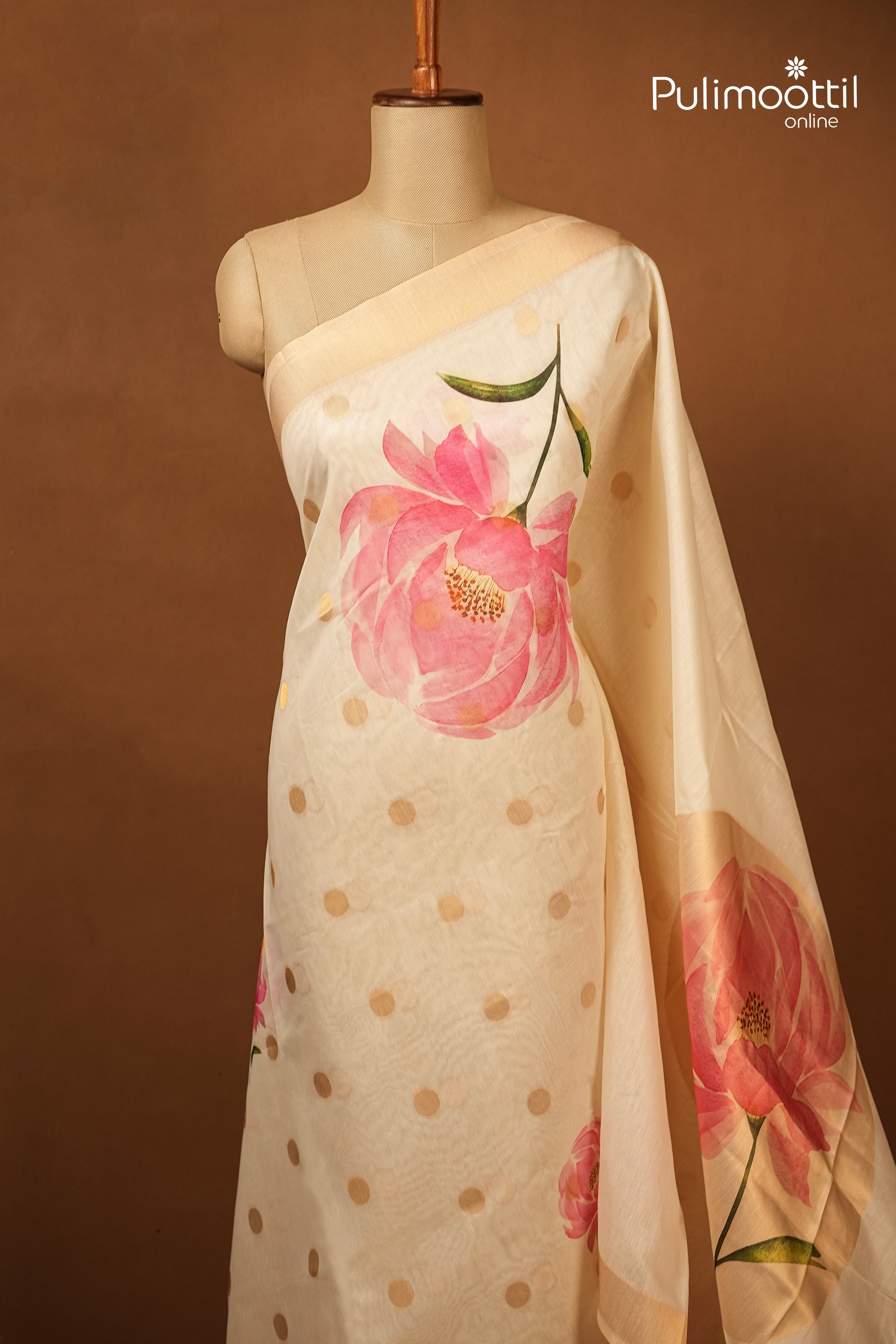 Semi Chanderi Traditional Saree