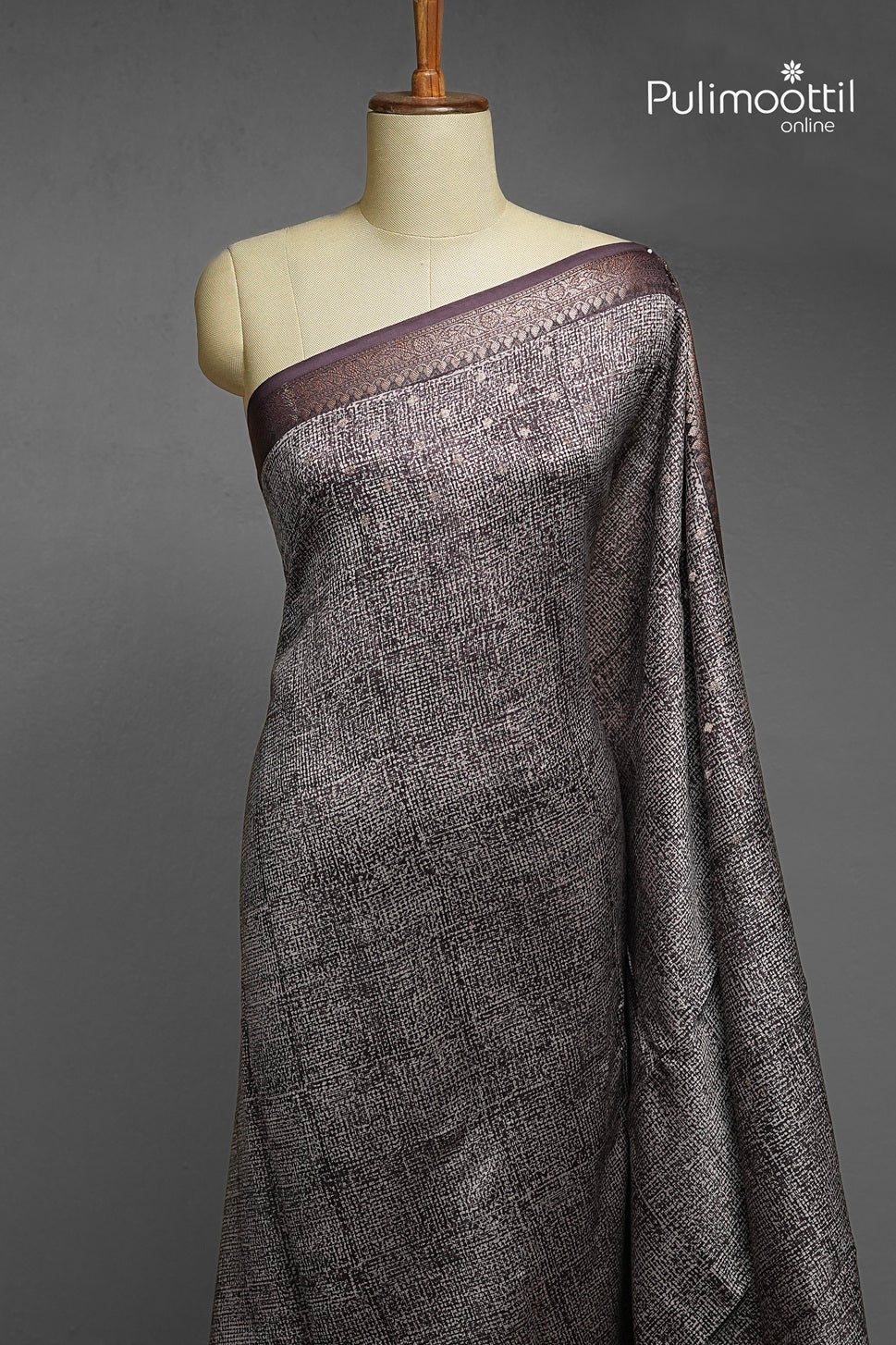 Purple Colour Chanderi Saree