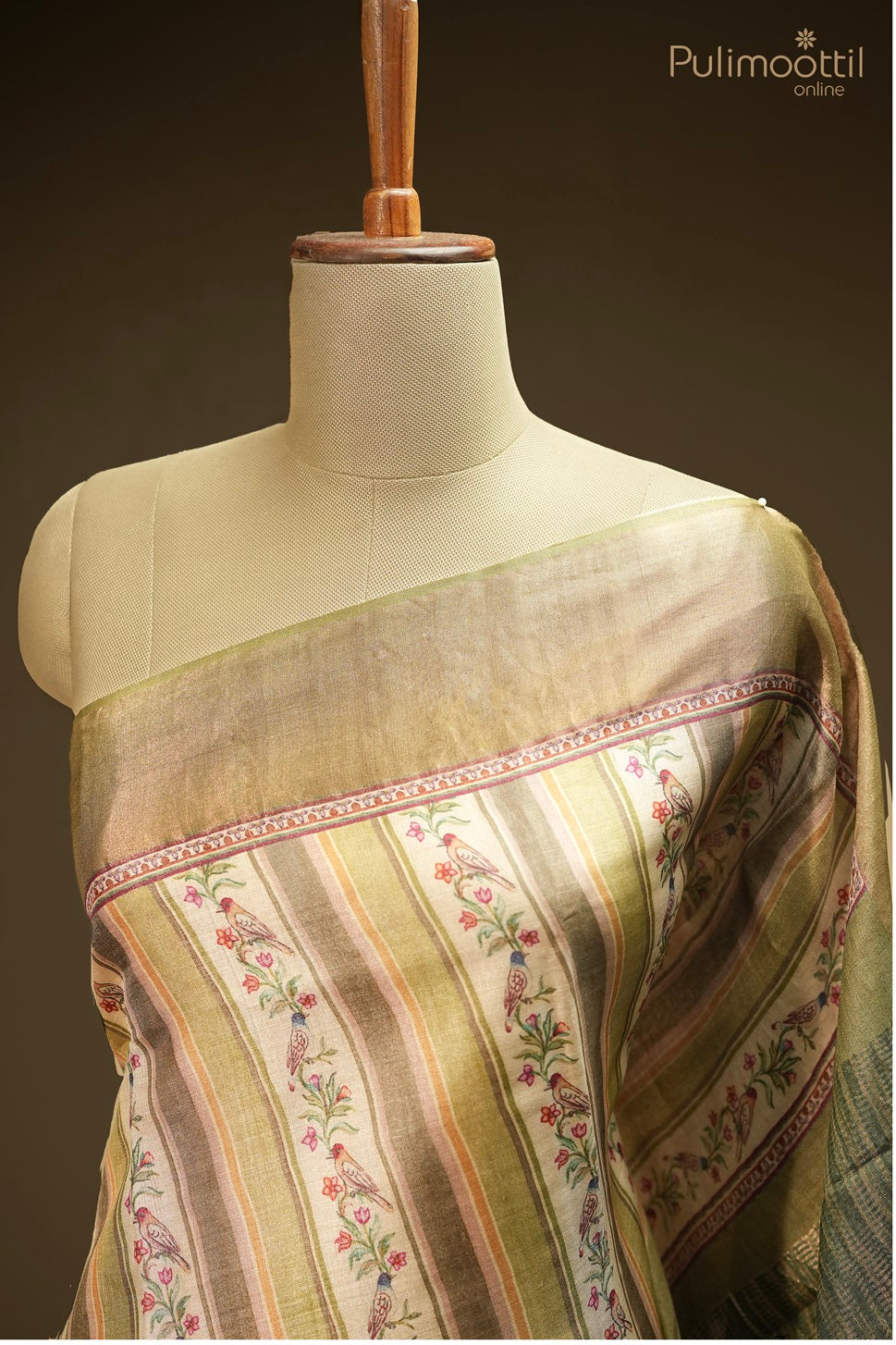 Multicolour Tussar Silk Saree