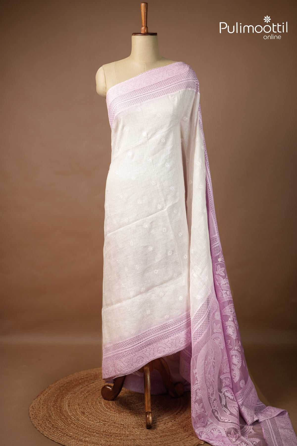 Offwhite Colour Linen Saree