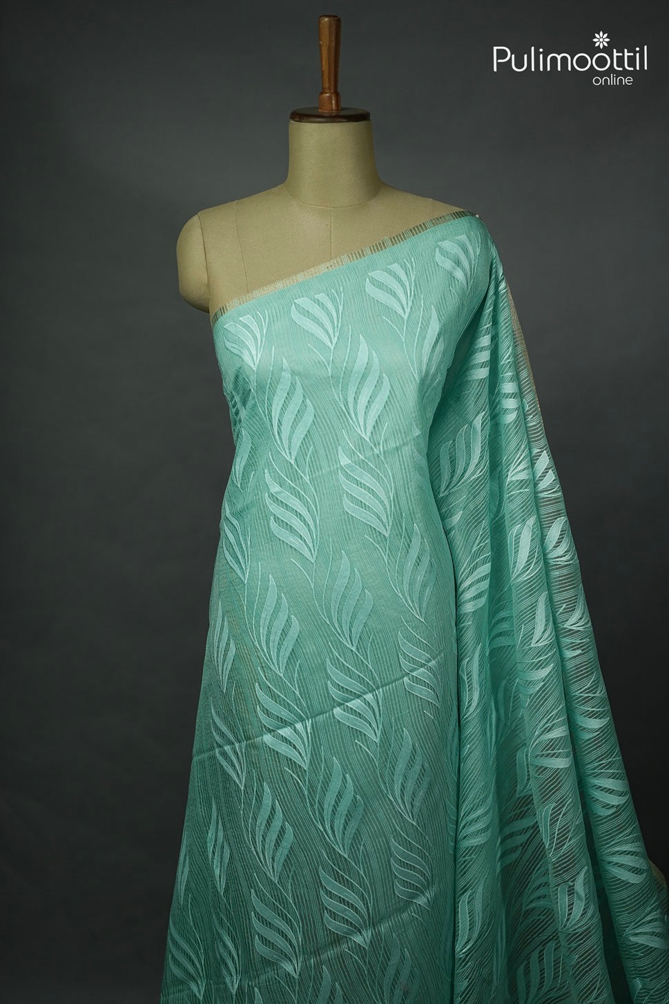 Pista Steel Green Colour Semi Tussar Saree