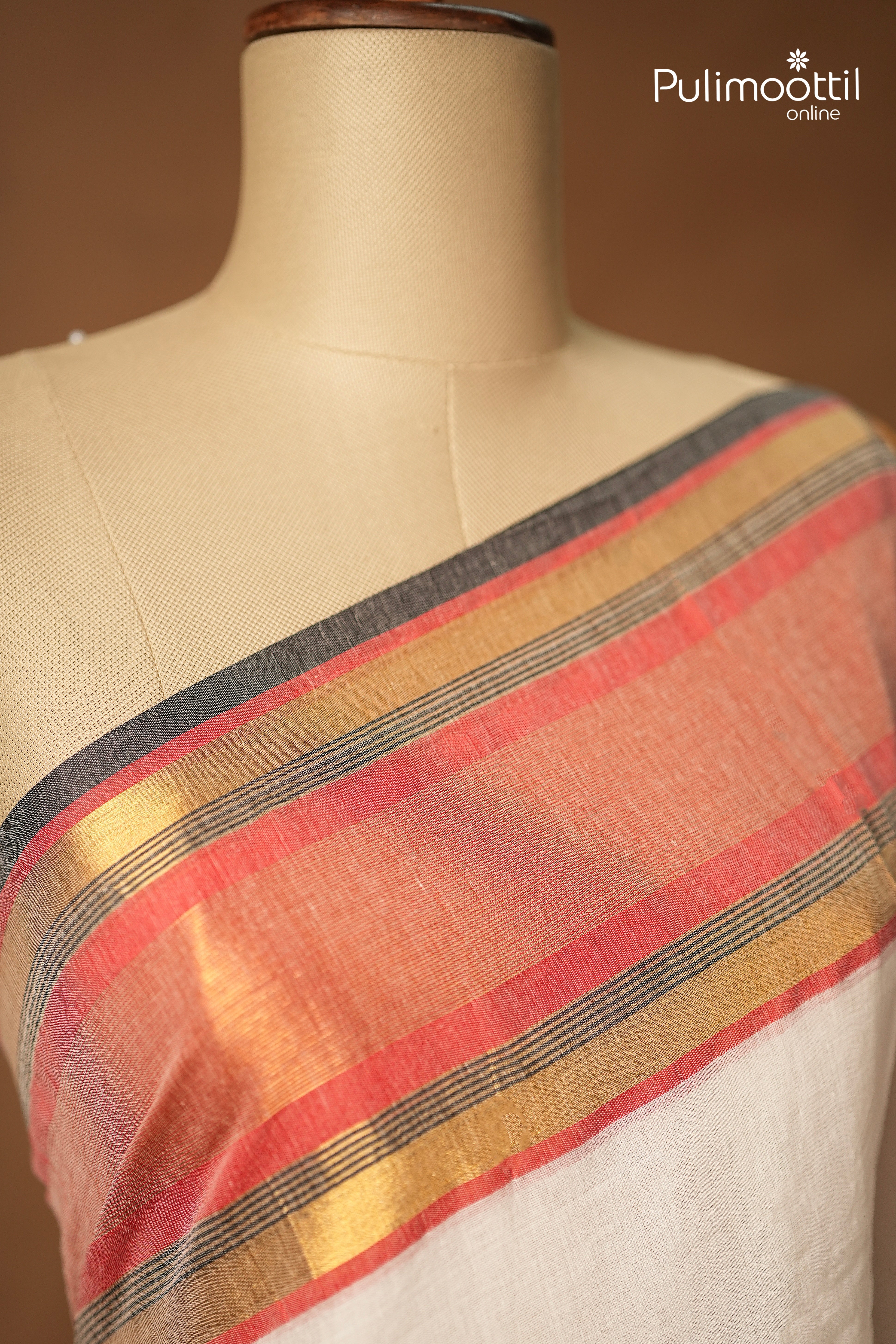 White Colour Mul Cotton Saree