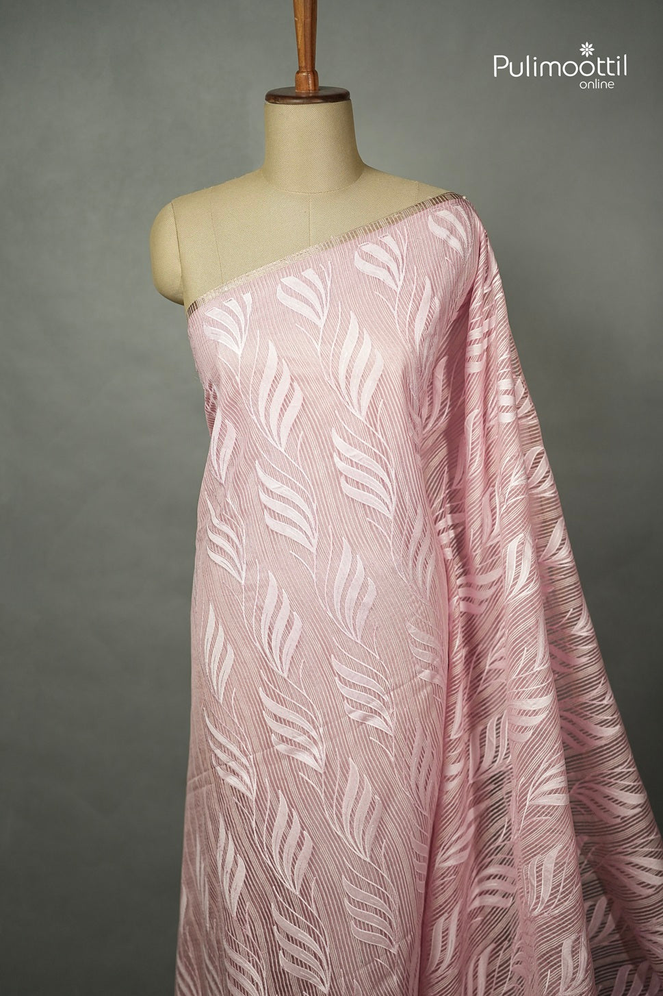 Baby Pink Colour Semi Tussar Saree