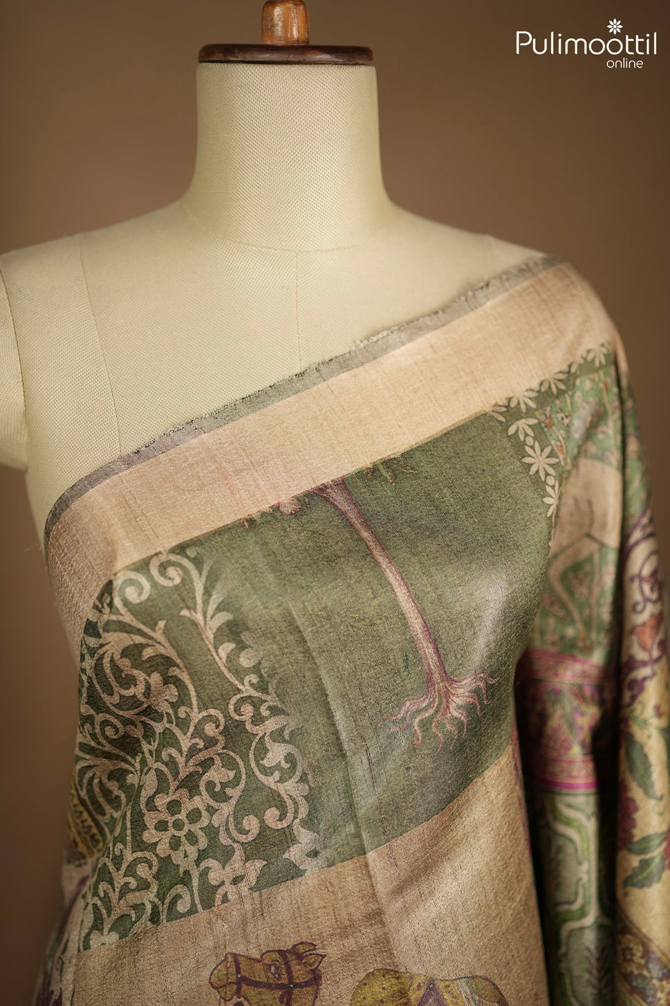 Multicolor Jute Silk Saree
