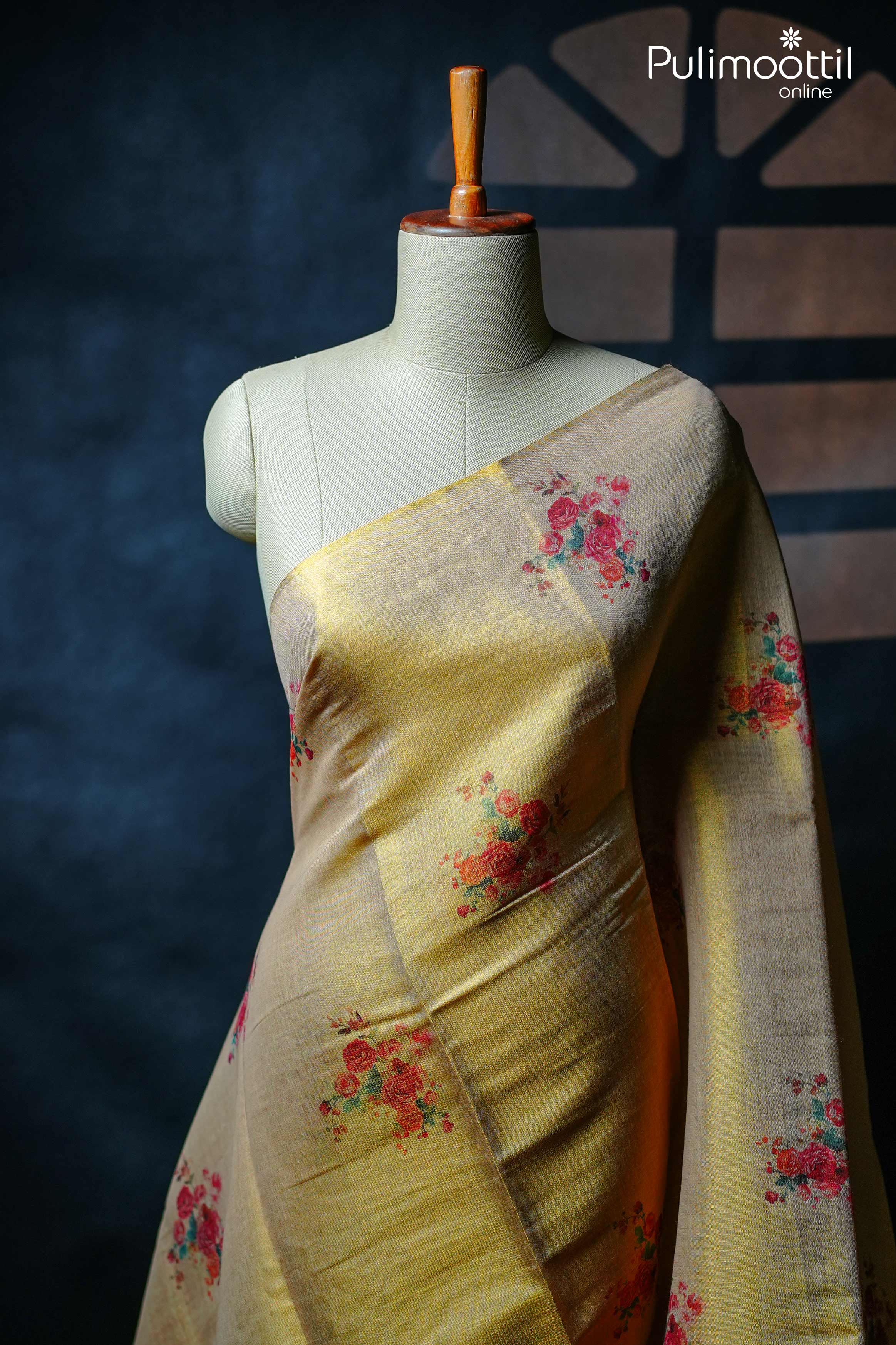 Golden Tissue  Kerala Traditional Set Saree.
