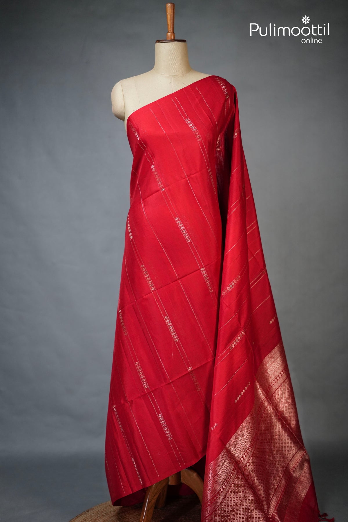 Red Colour Kanchipuram Soft Silk Saree
