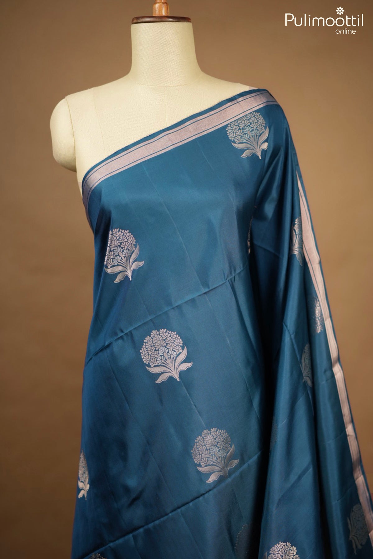 German Blue Colour Kanchipuram Soft Silk Saree
