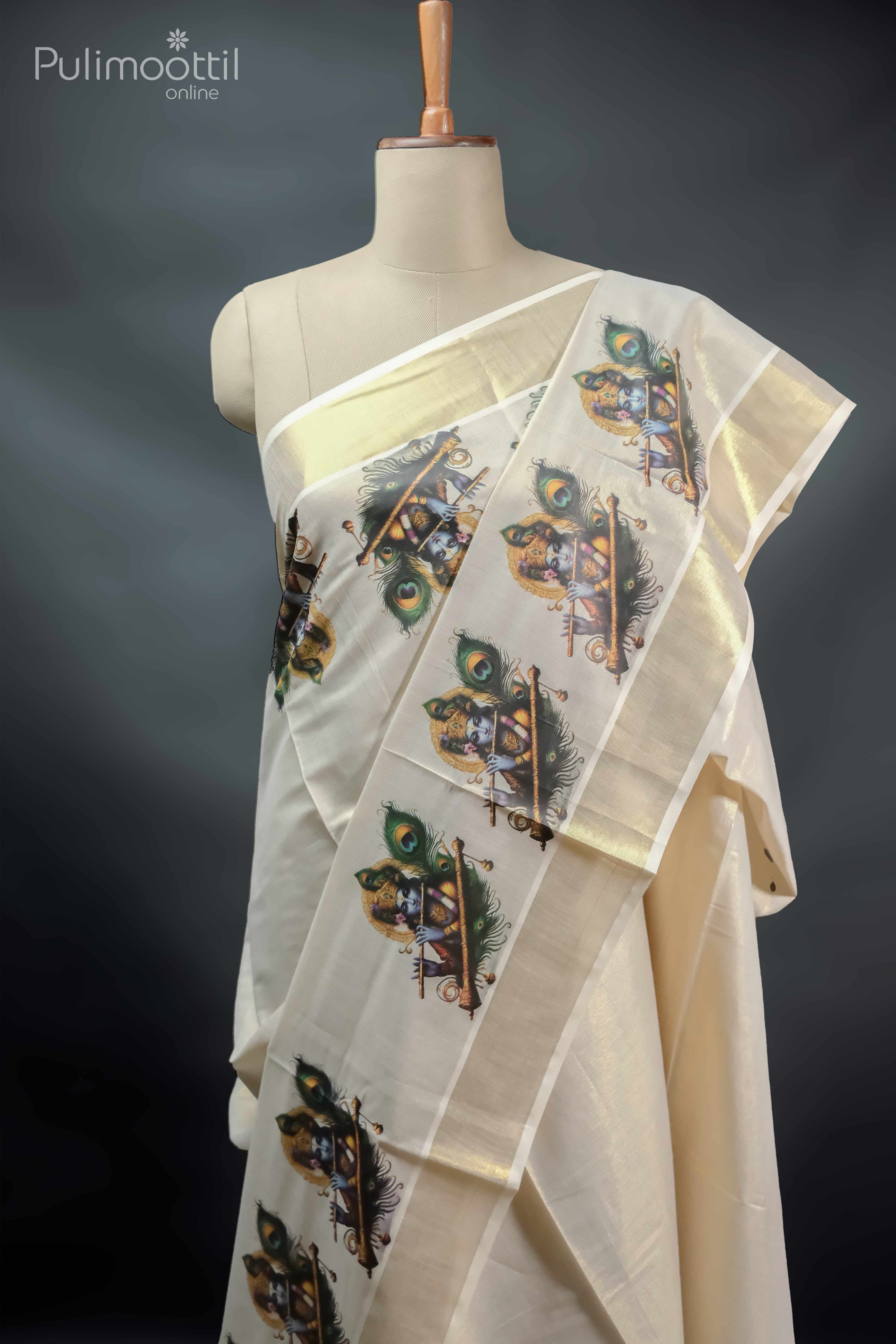 Golden Tissue Kerala Set Saree