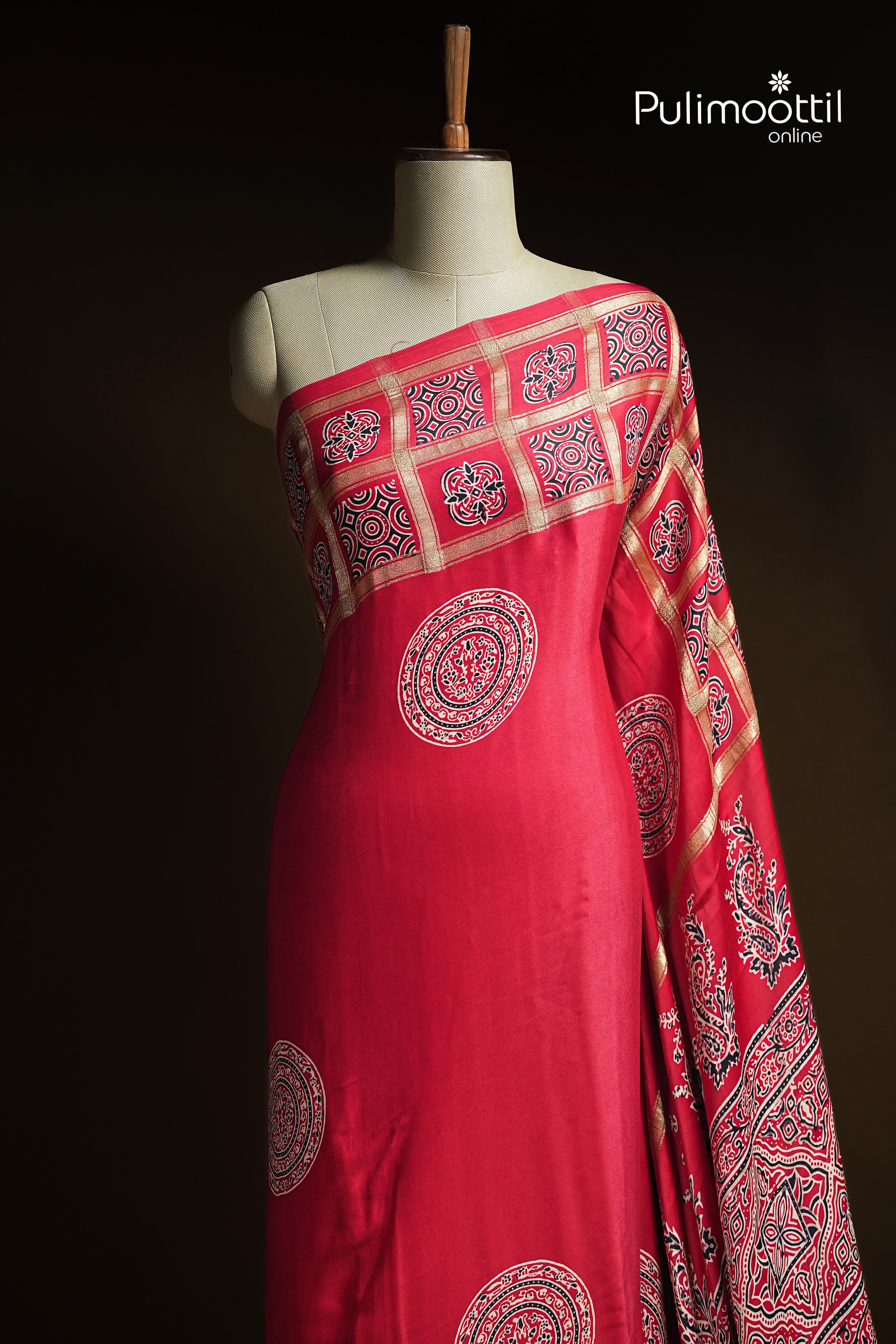 Chilly Red Colour Modal Silk Saree
