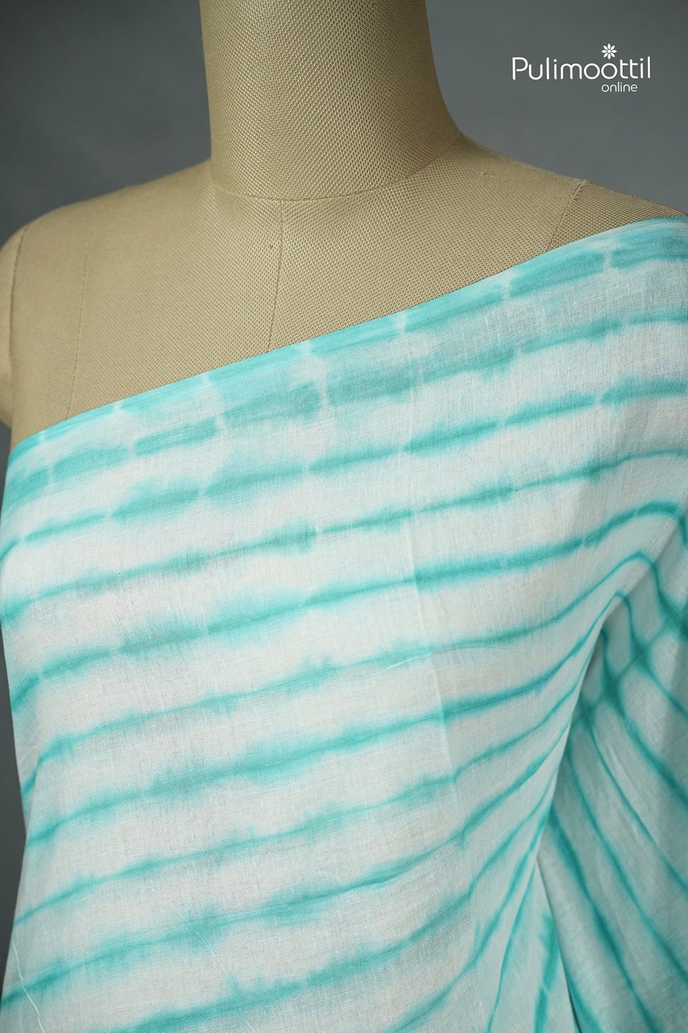 White Colour Shibori Printed Mul Cotton Saree