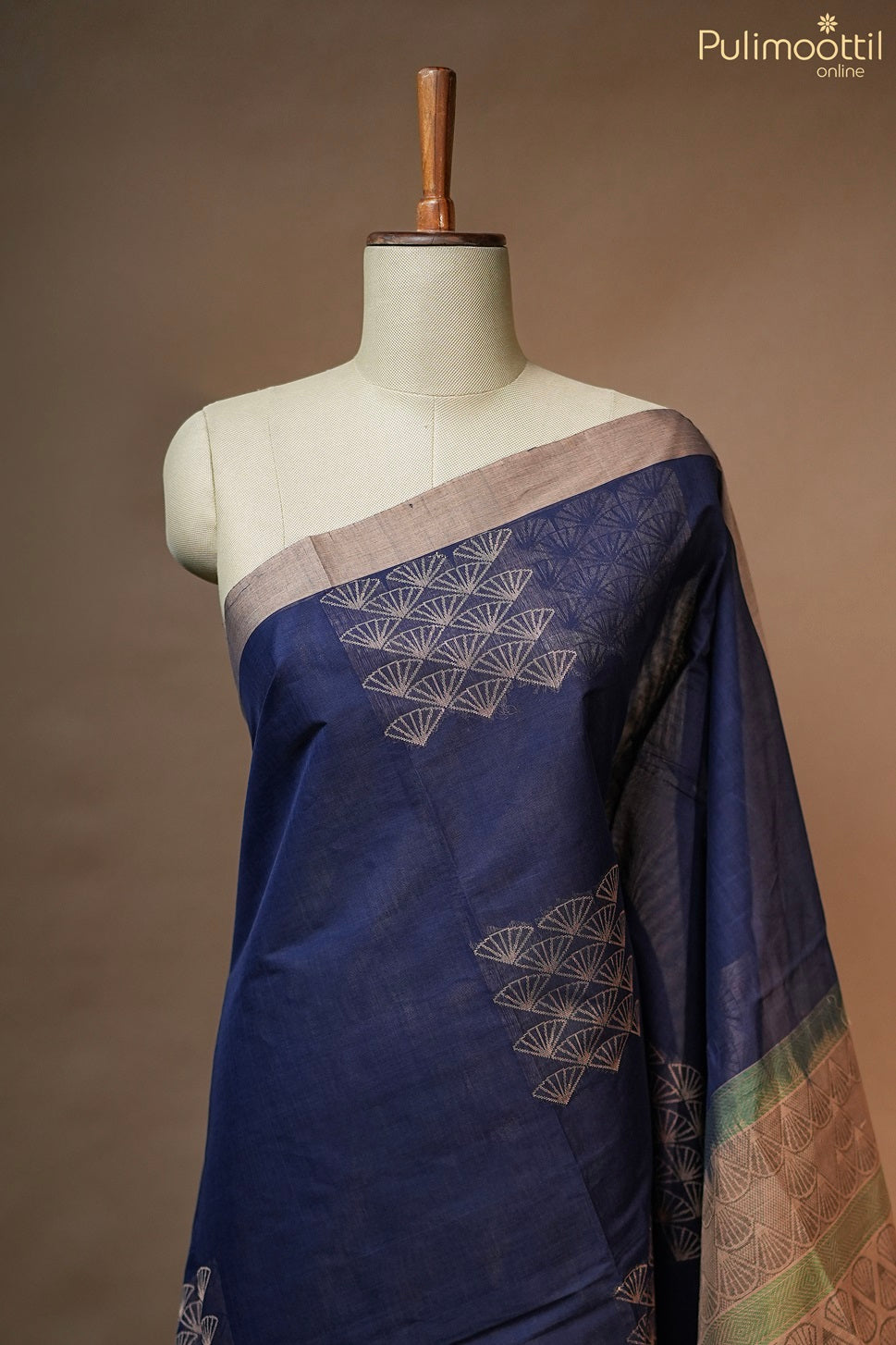 Blue Colour Handloom Cotton Saree