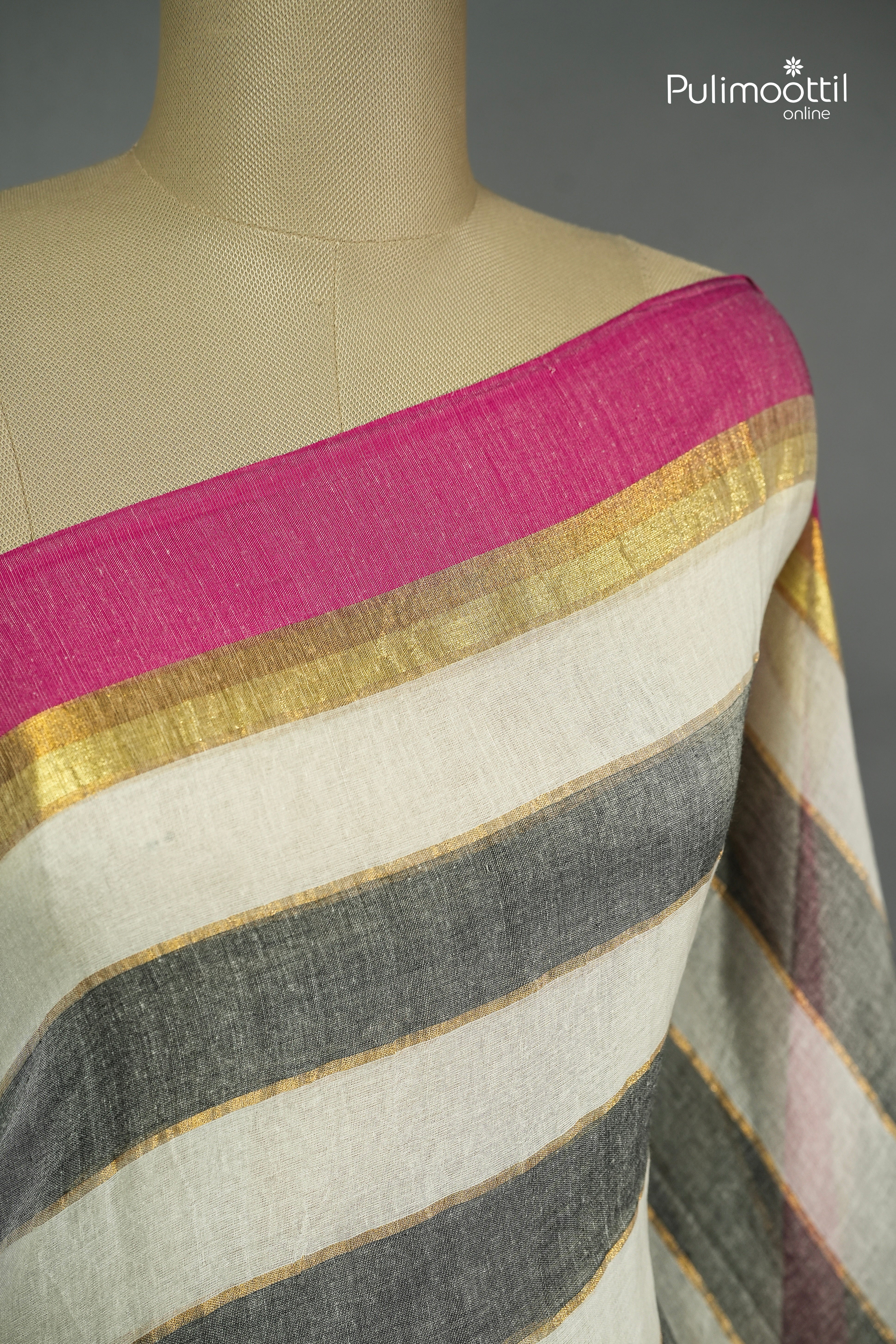 Multicolour Mul Cotton Saree