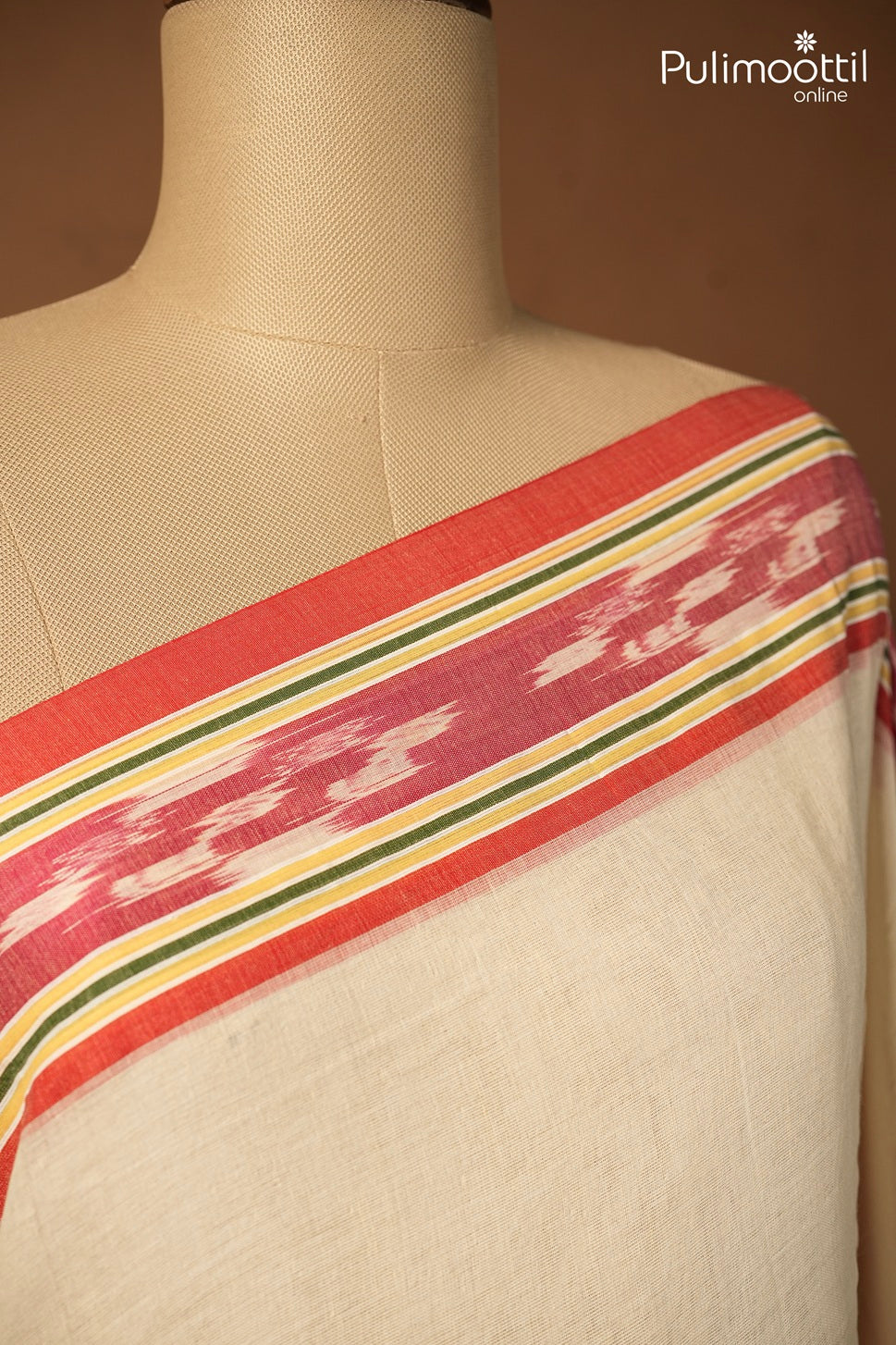 OffWhite Colour Mul Cotton Saree