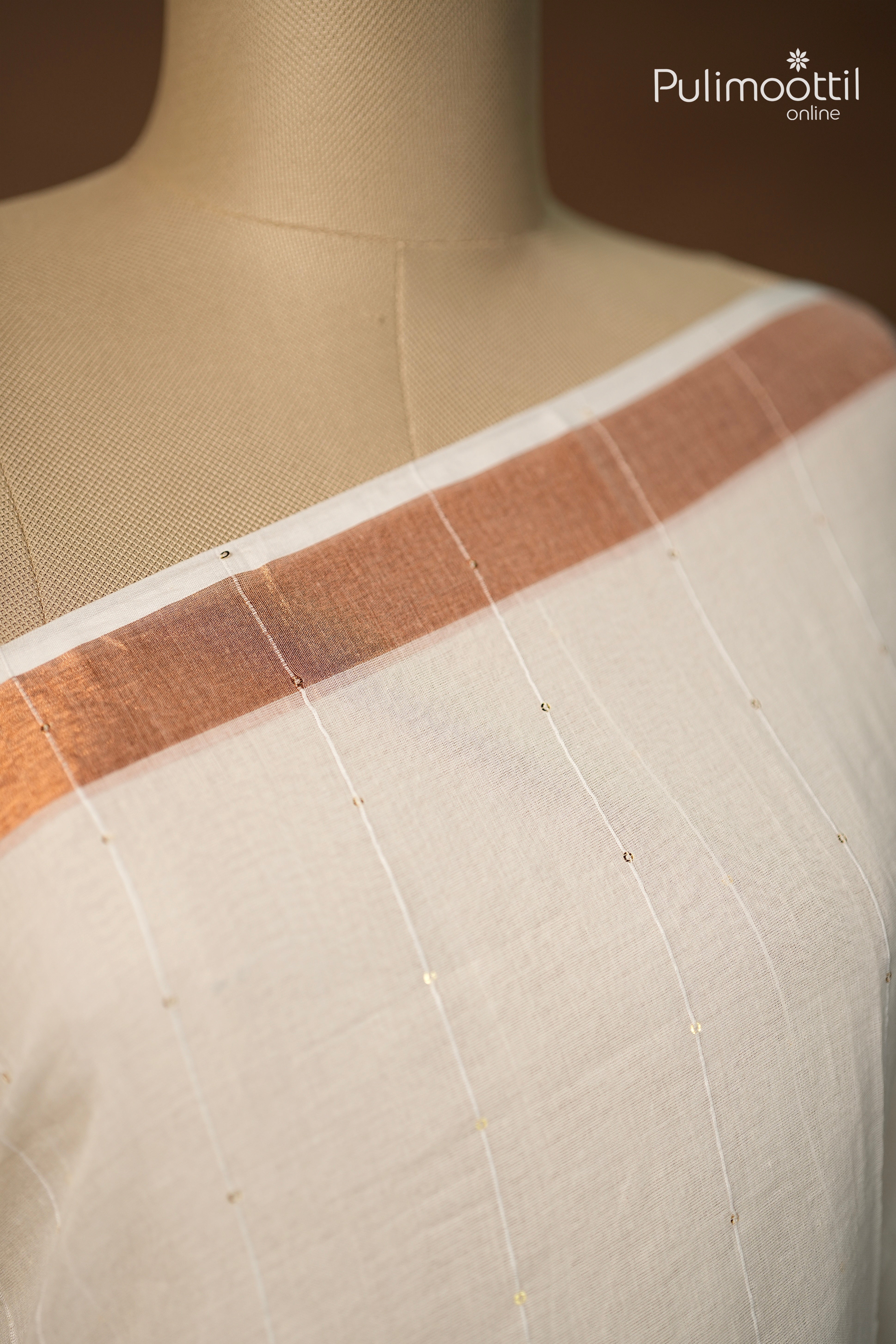 OffWhite Colour Mul Cotton Saree