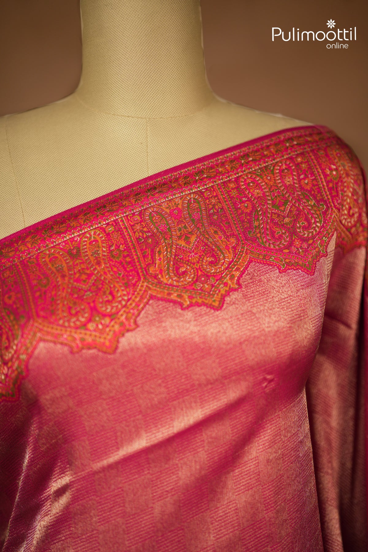 Rani Pink Colour Banarasi Saree