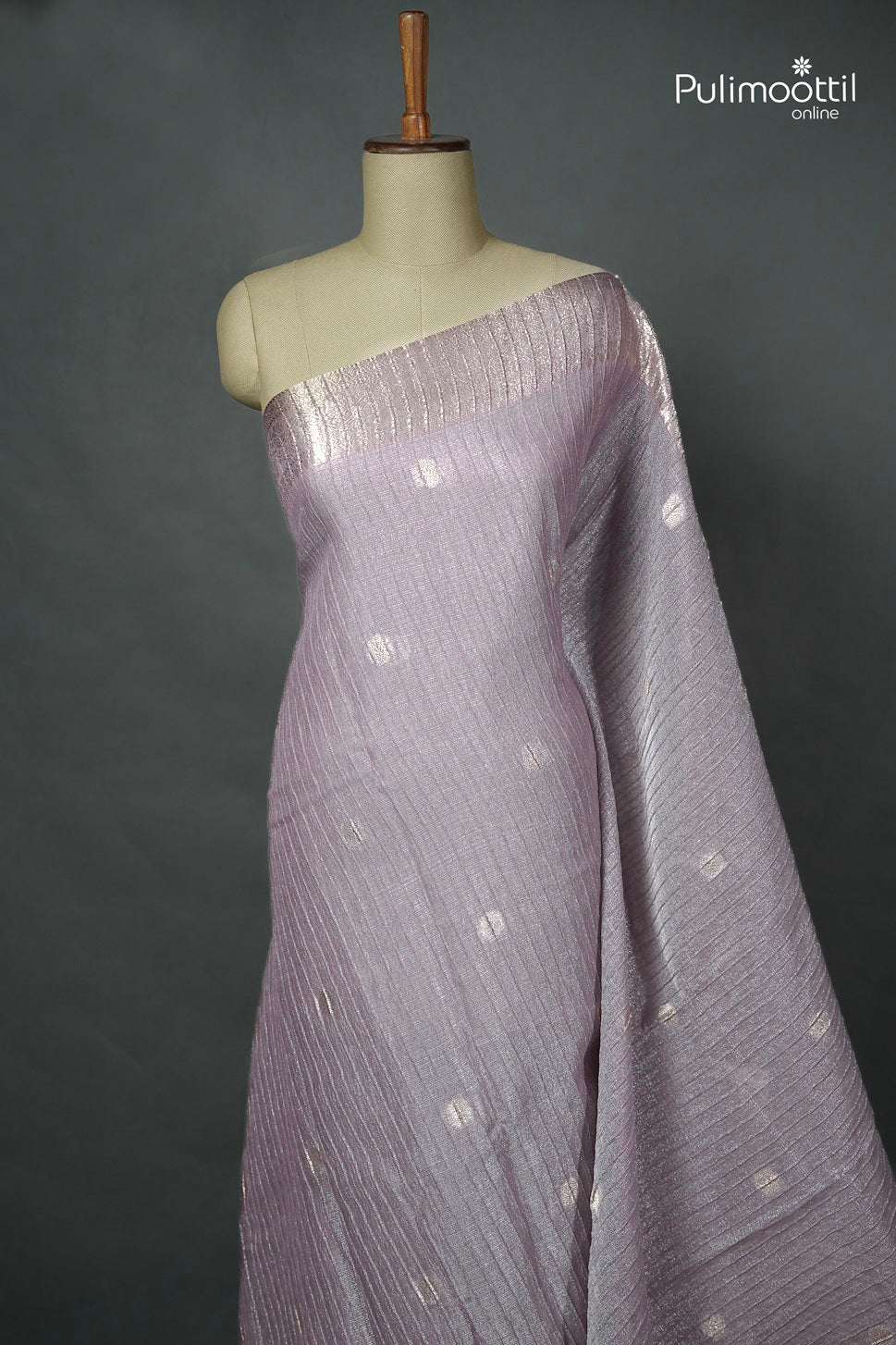 Onion Colour Semi Tissue Saree