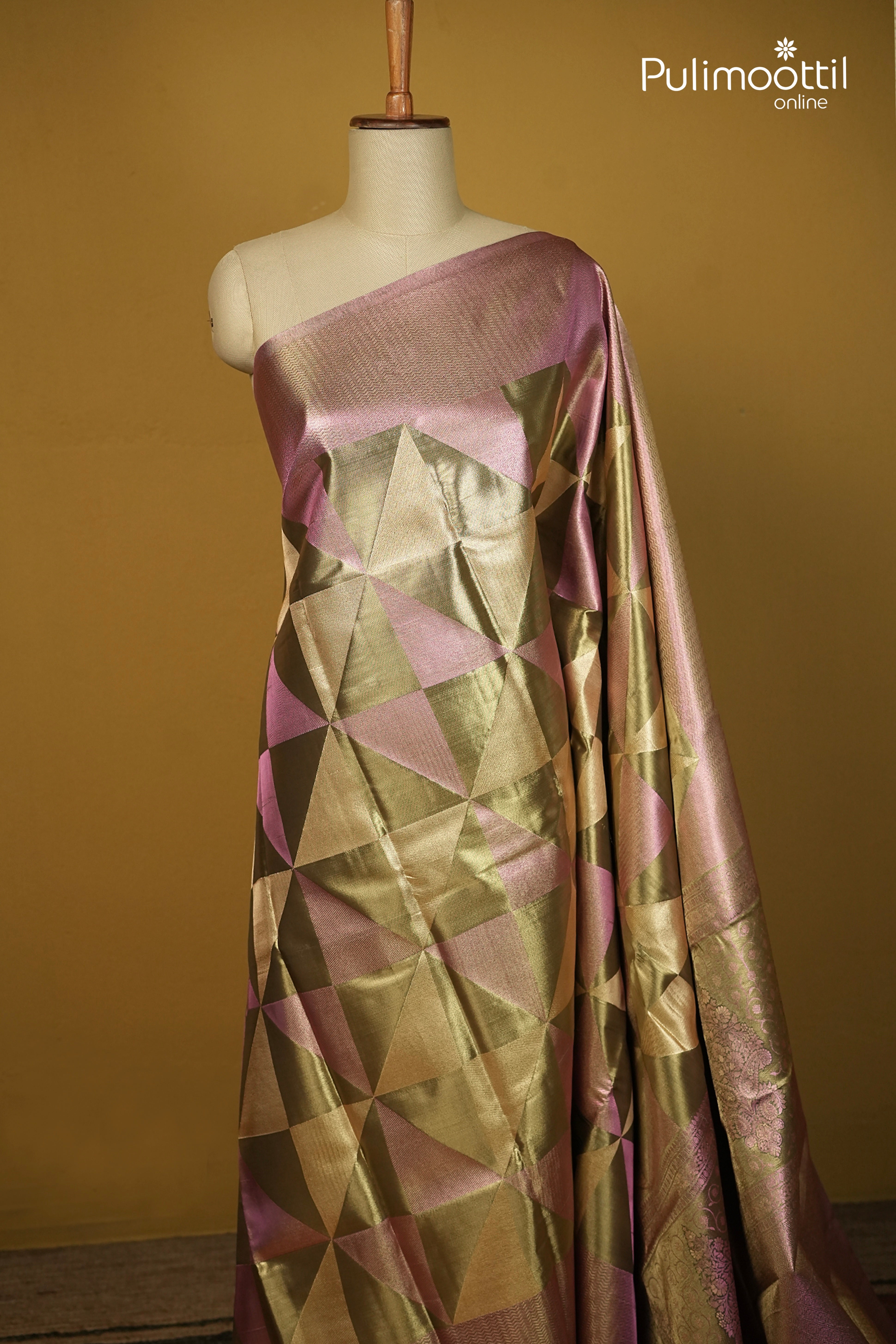 Multicolour Semi Kanchipuram Saree