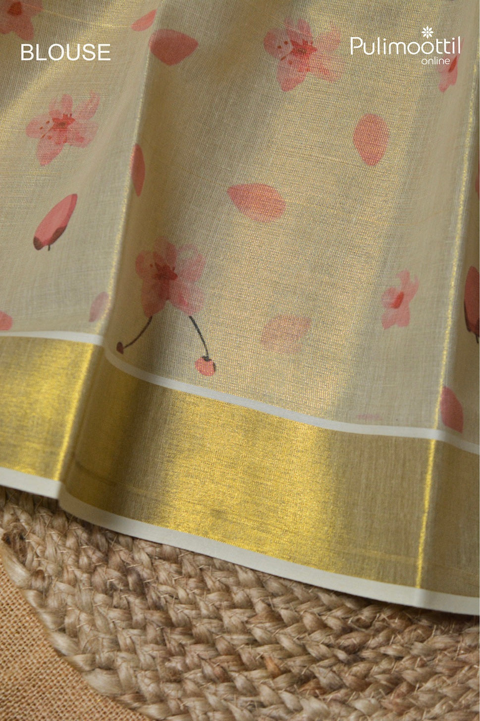 Kerala Traditional Golden Tissue Set Saree