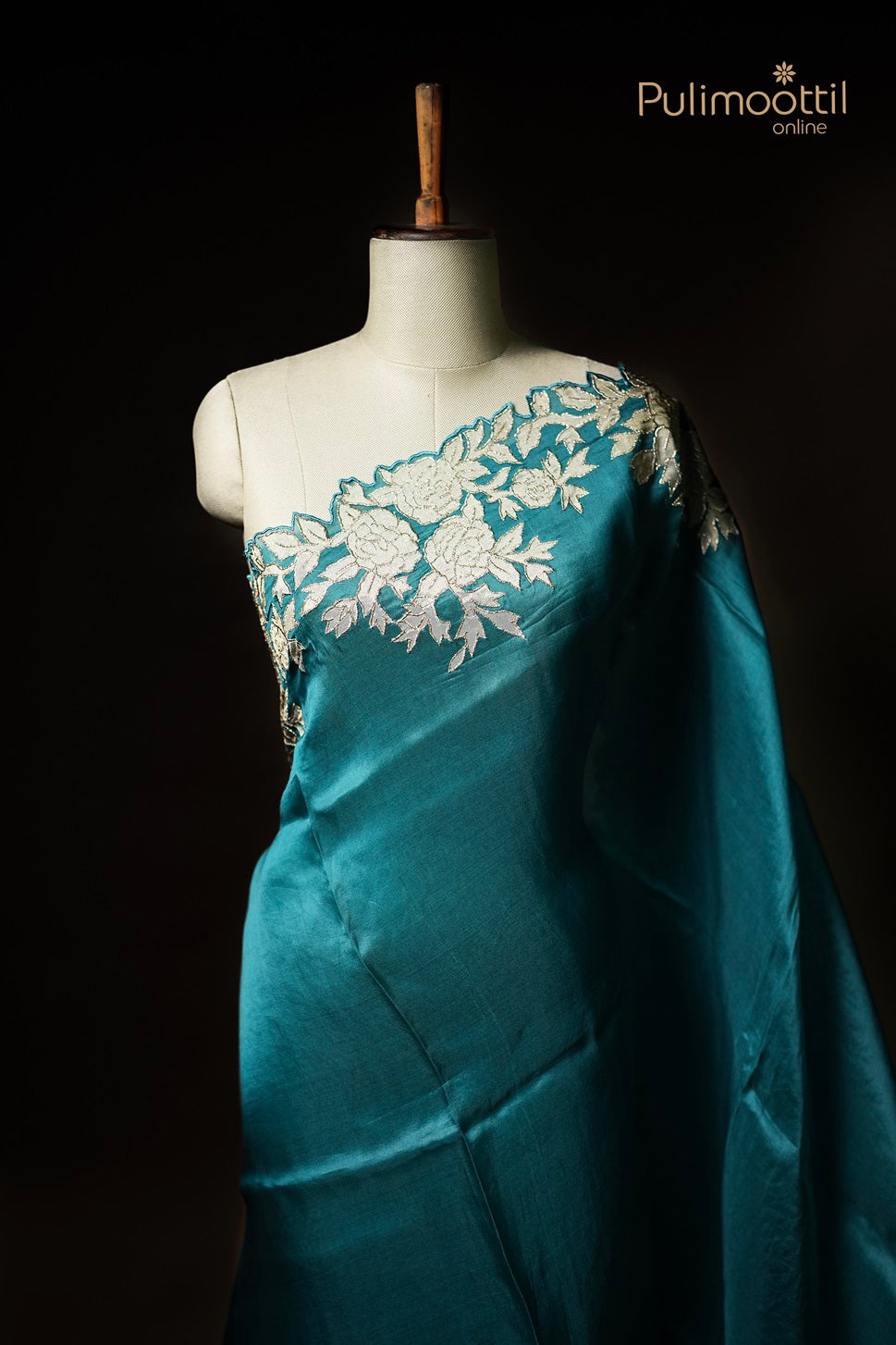 Deep Sea Green Tussar Silk Saree