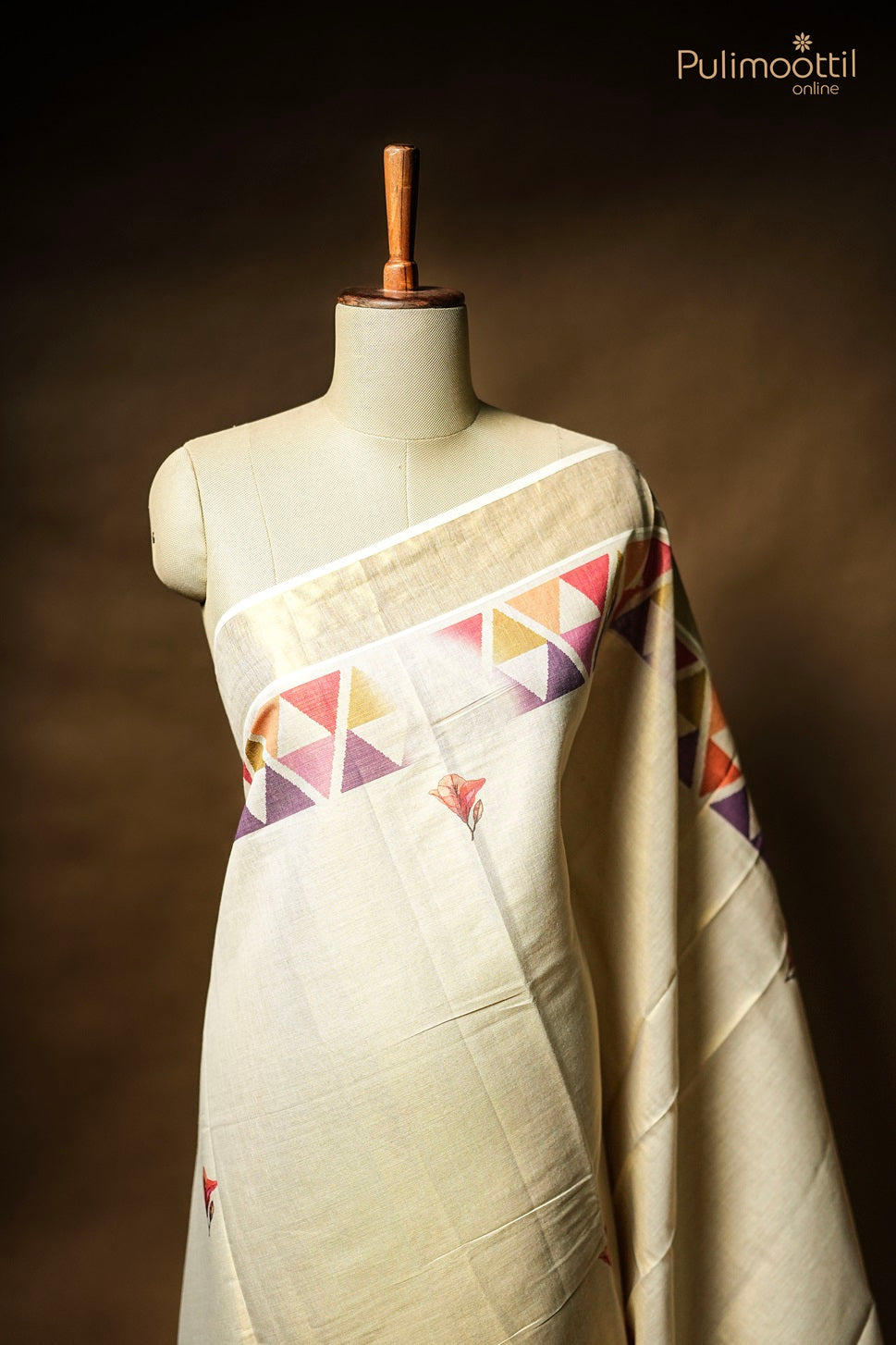 Kerala Traditional Golden Tissue Set Saree