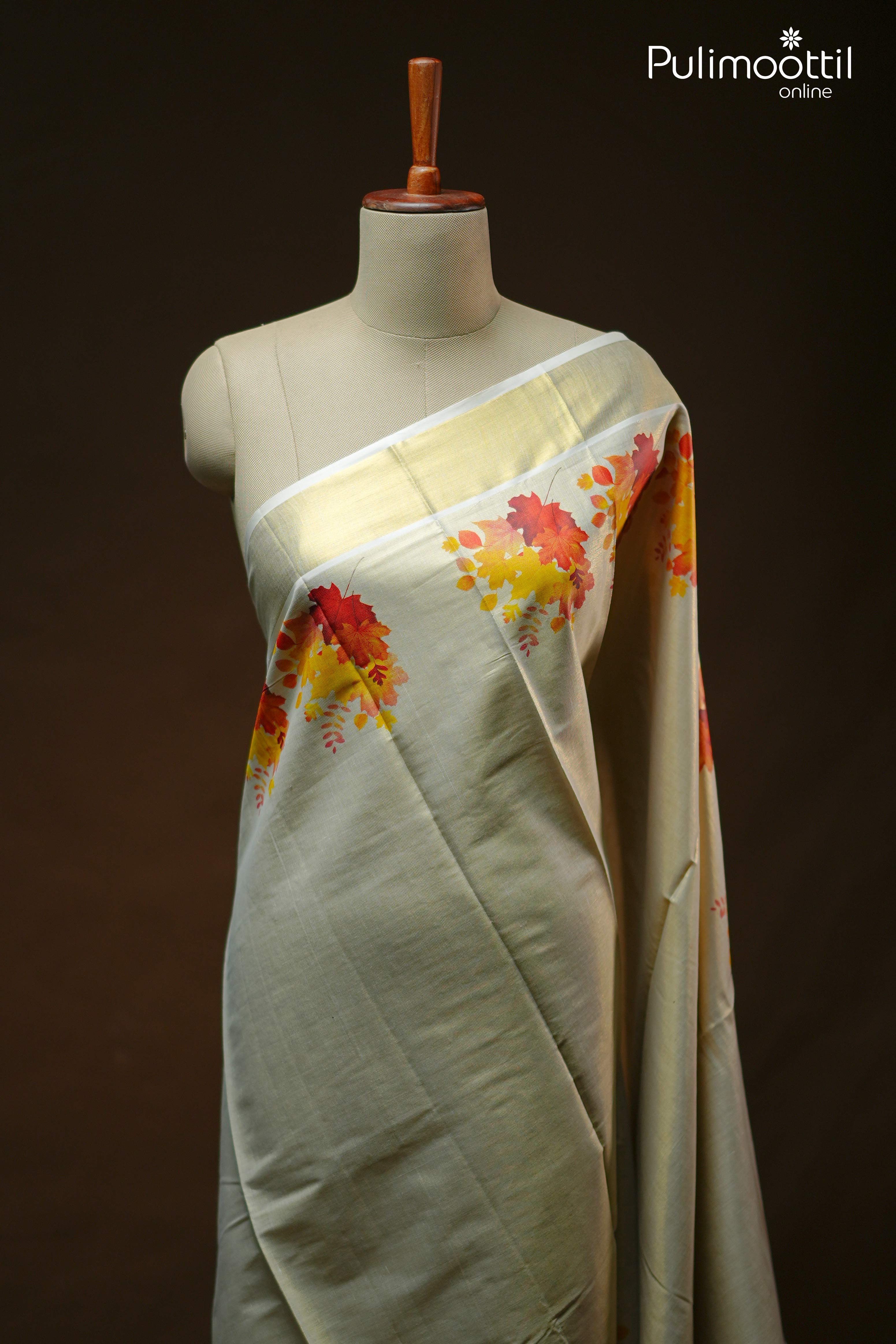 Golden Tissue Kerala Set Saree.