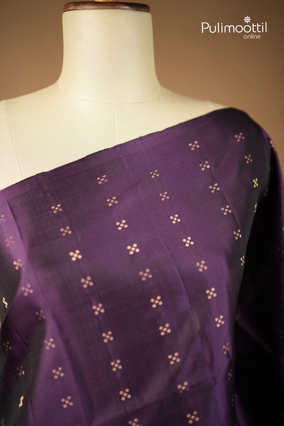 Violet Colour Kanchipuram Soft Silk Saree