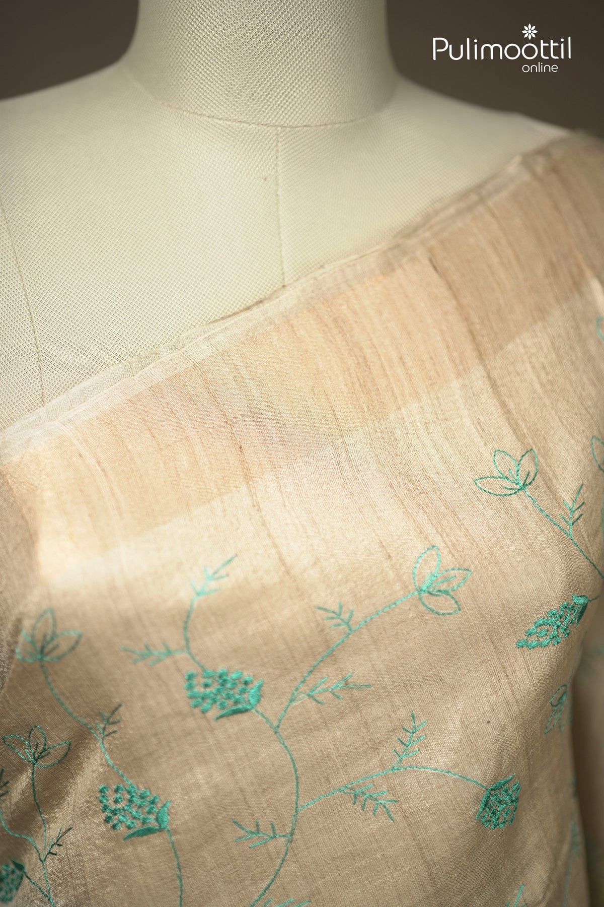 Chikoo Colour Jute Silk Saree