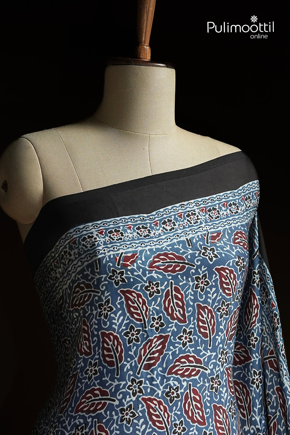 Dark Steel Blue Colour Modal Silk Saree