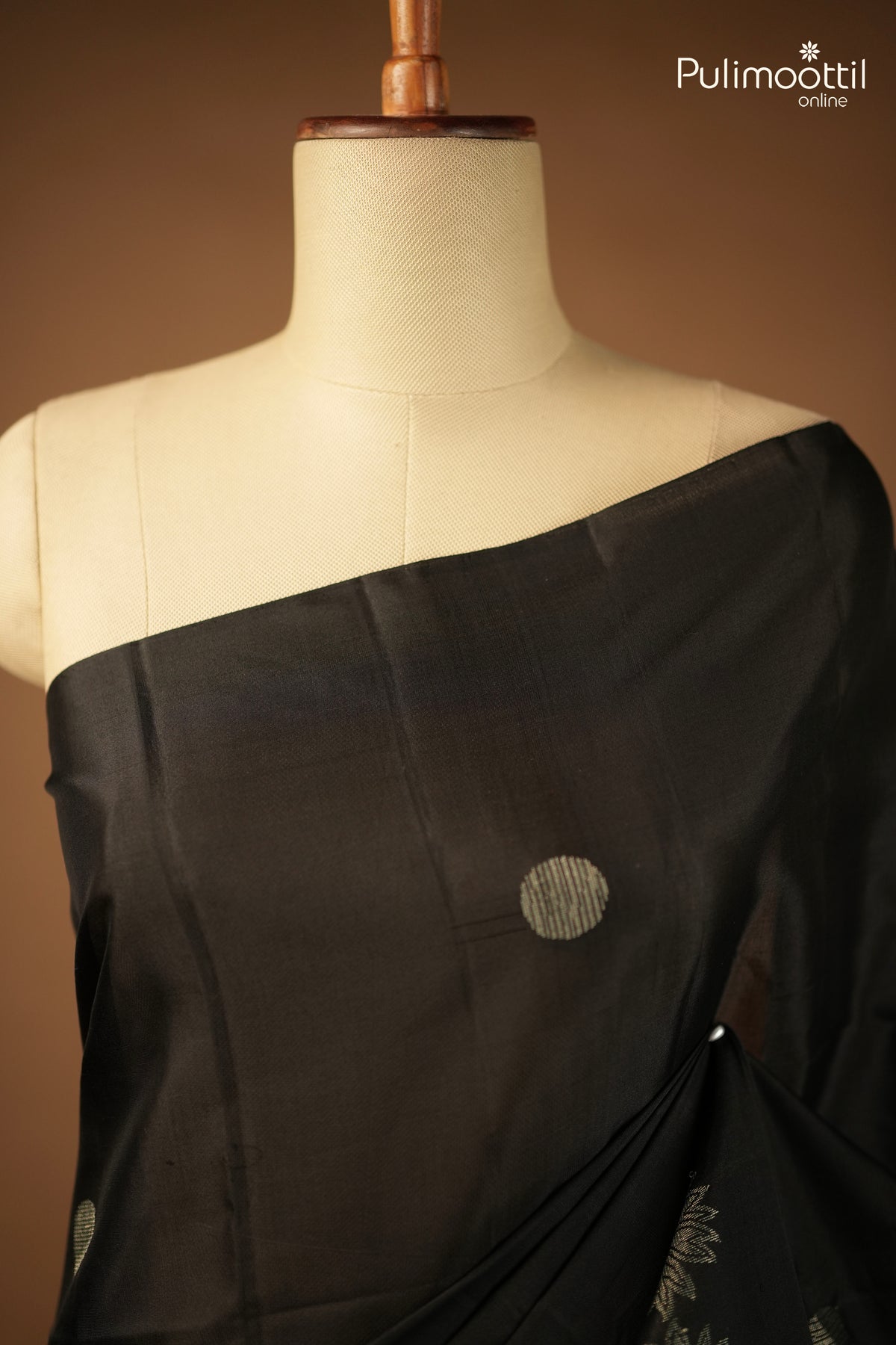 Black Color Kanchipuram Soft Silk Saree