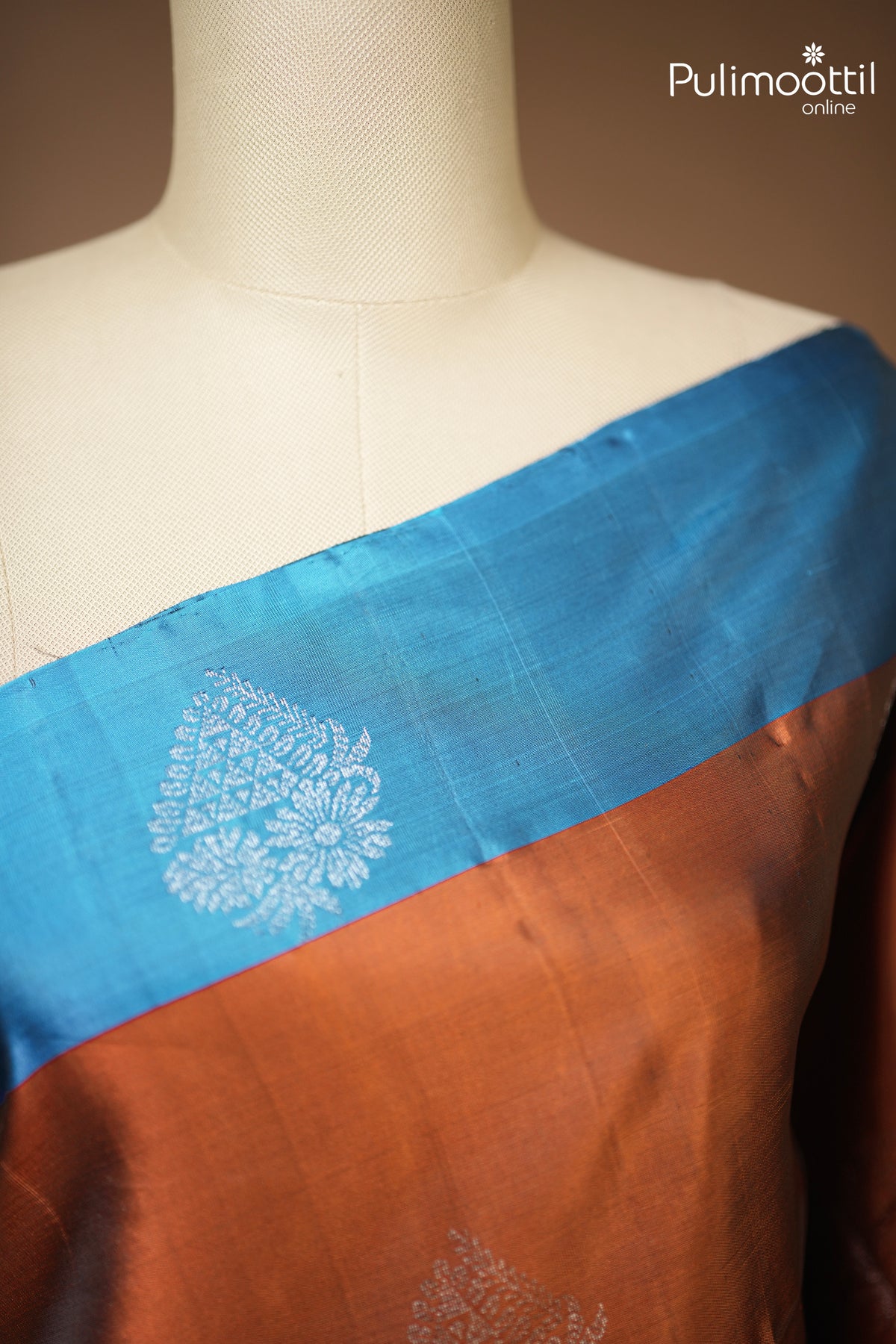 Brick Colour Kanchipuram Soft Silk Saree