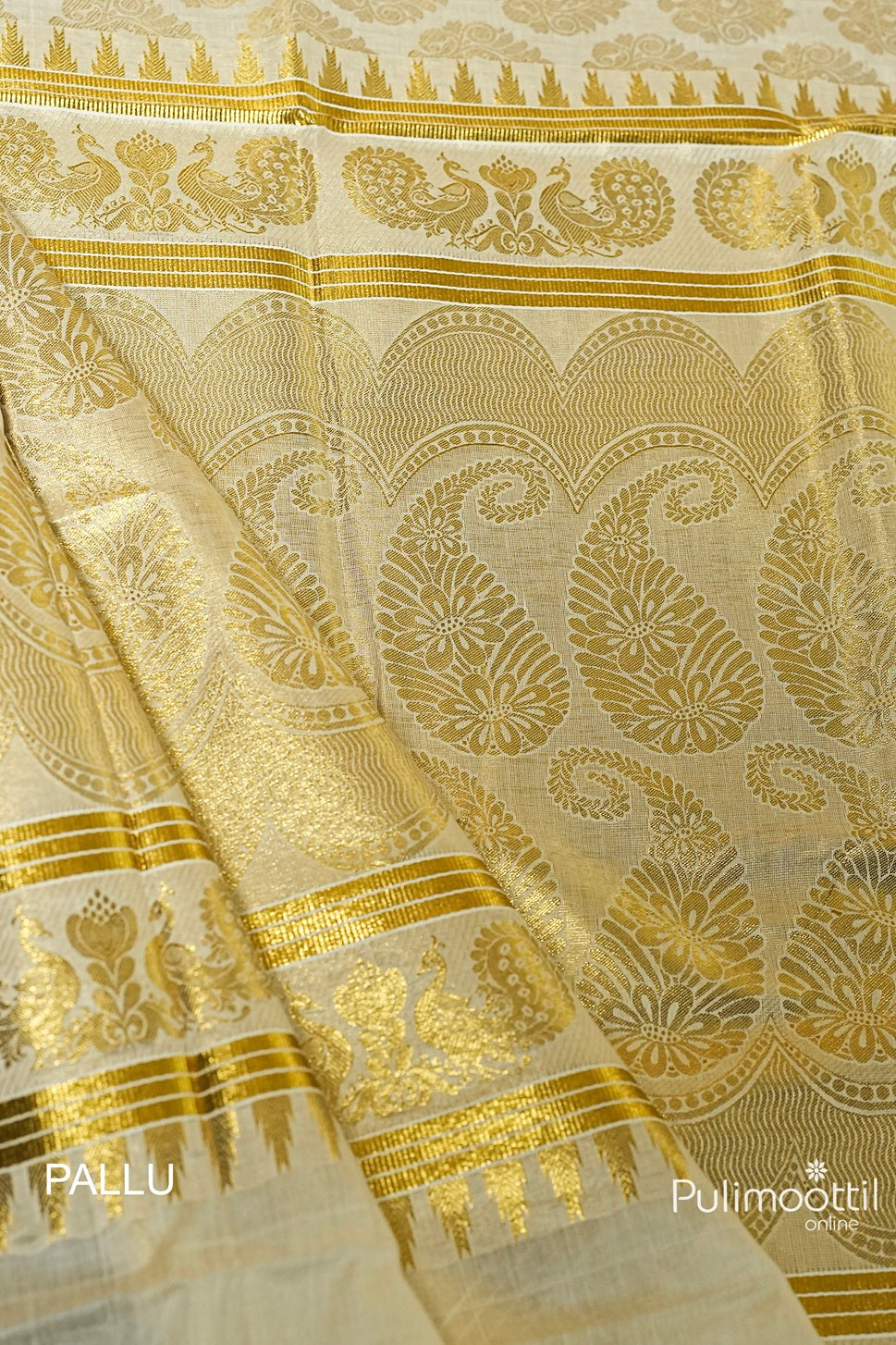 Offwhite Colour Kerala Traditional Cotton Set Saree